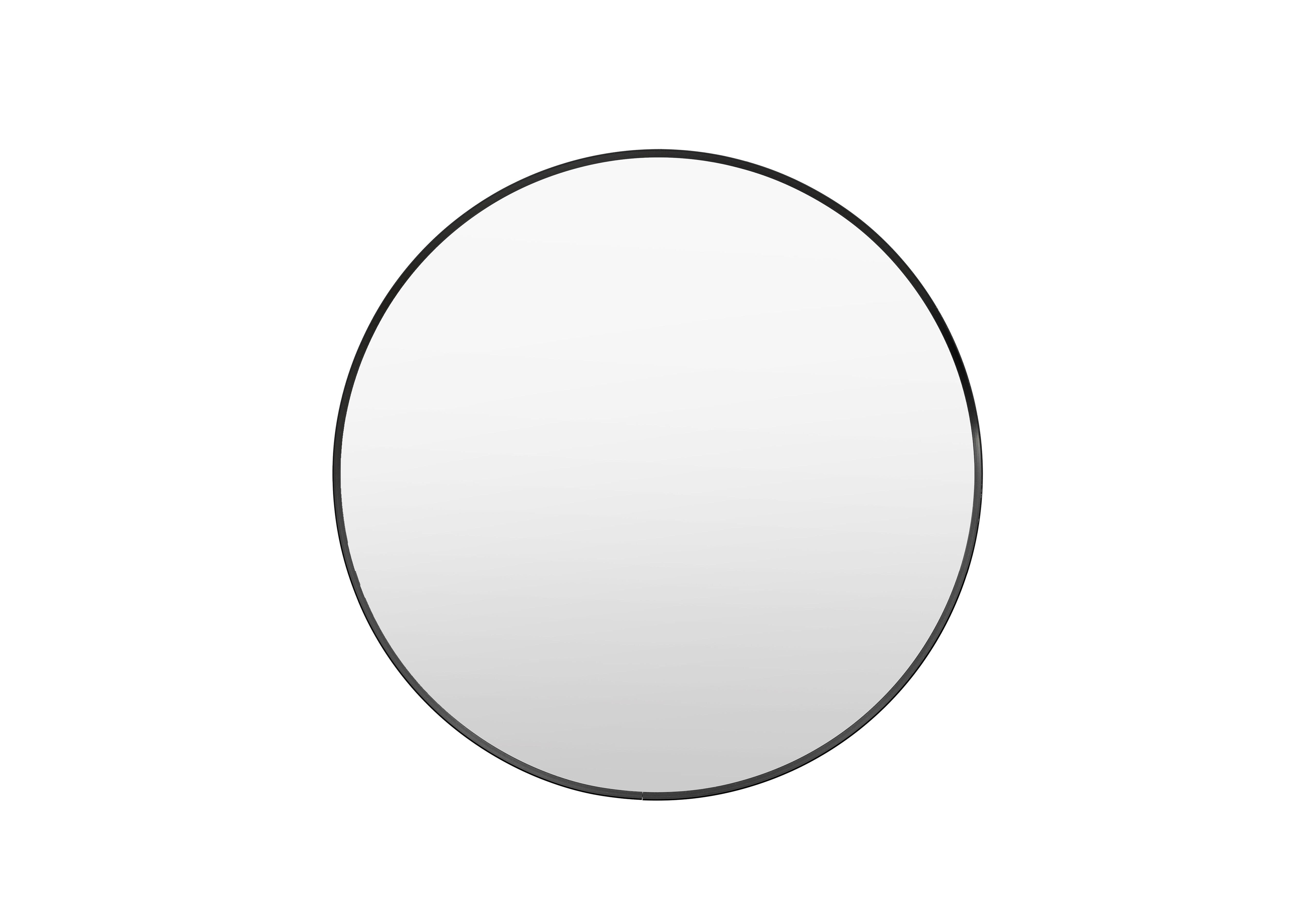 Heston Round Mirror in Black on Furniture Village