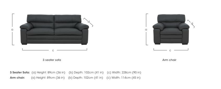 Cozee 3 Seater Leather Sofa and Leather Armchair Set in  on Furniture Village