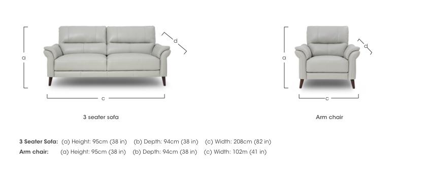 Winner 3 Seater Leather Sofa and 2 Leather Armchairs Set in  on Furniture Village