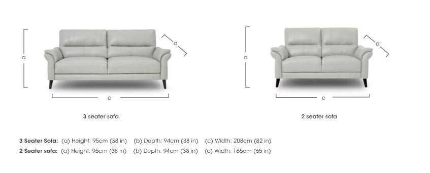 Winner 3 Seater Leather Sofa and 2 Seater Leather Sofa Set in  on Furniture Village