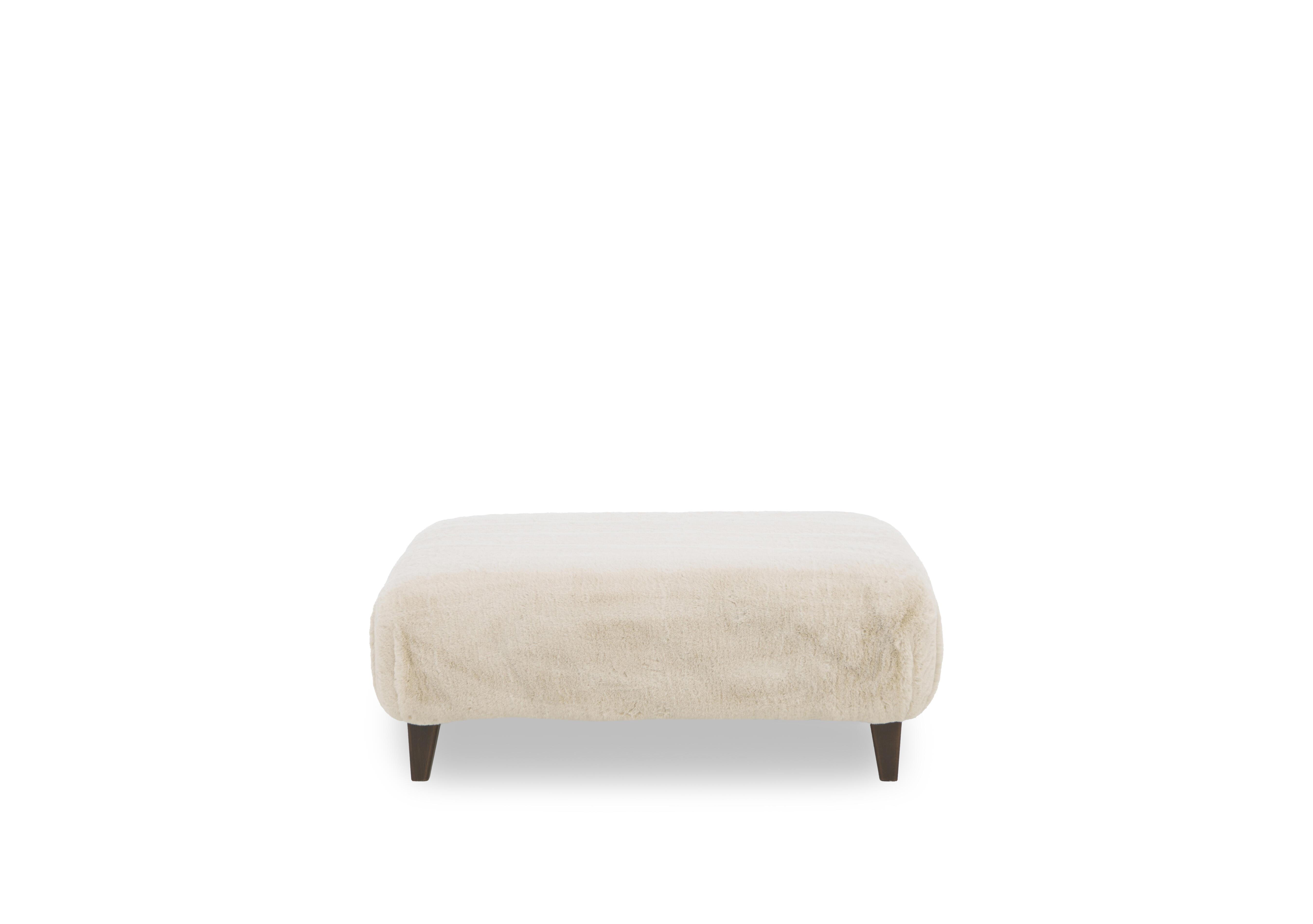 Aura Fur Footstool in Bear Beige Dw Ft on Furniture Village