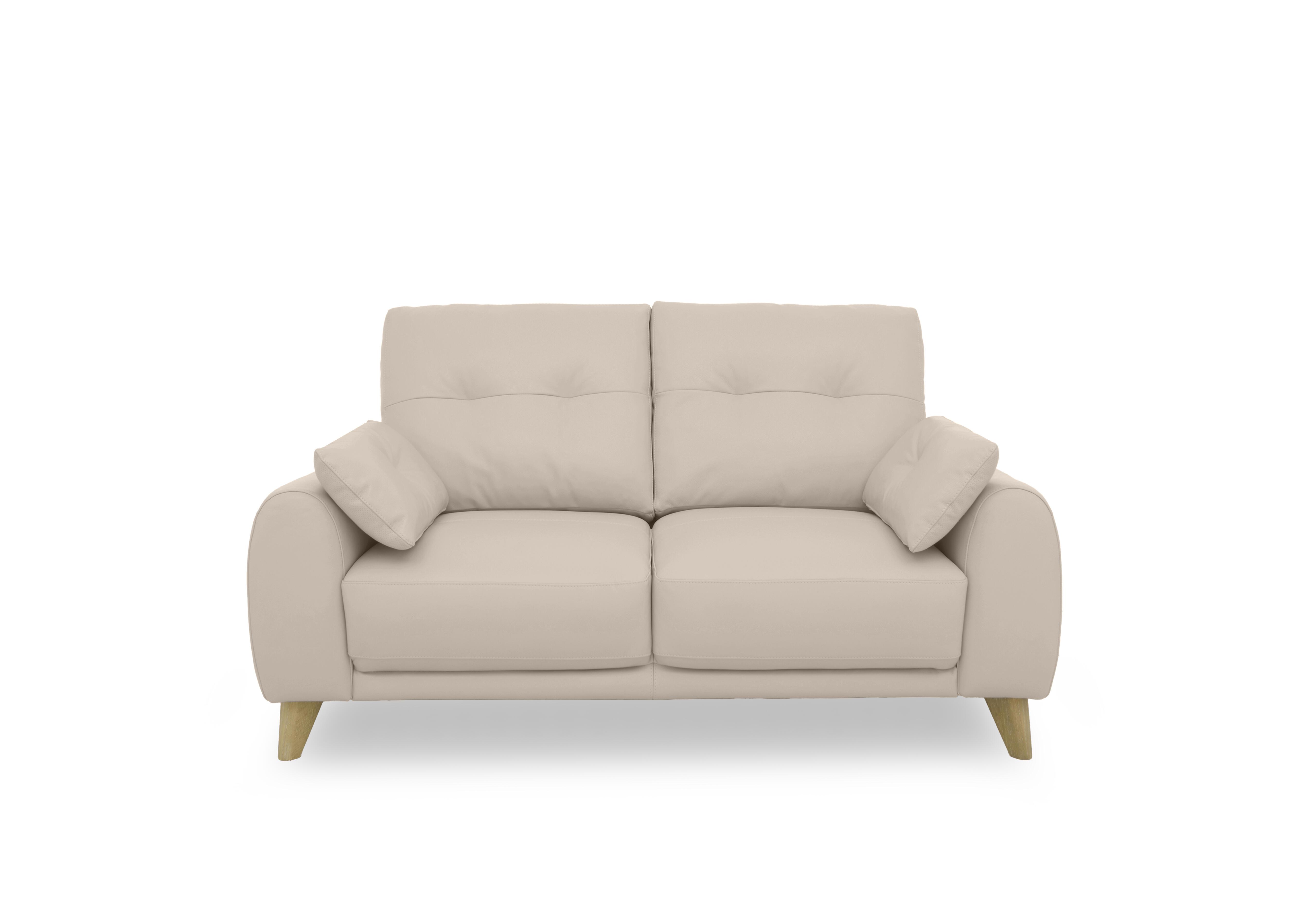 Malmo Leather 2 Seater Sofa in Bv-041e Dapple Grey on Furniture Village