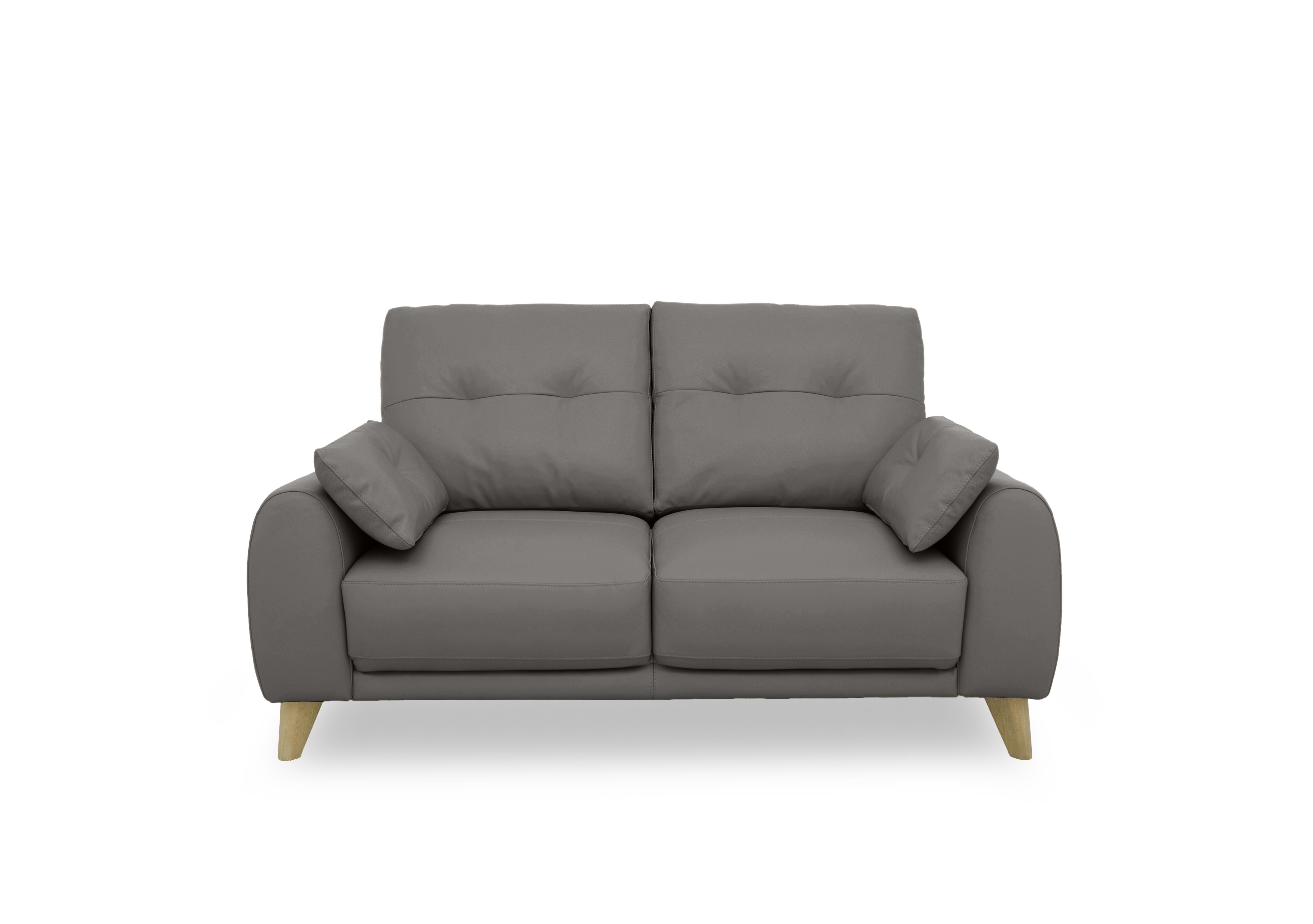 Malmo Leather 2 Seater Sofa in Bv-042e Elephant on Furniture Village