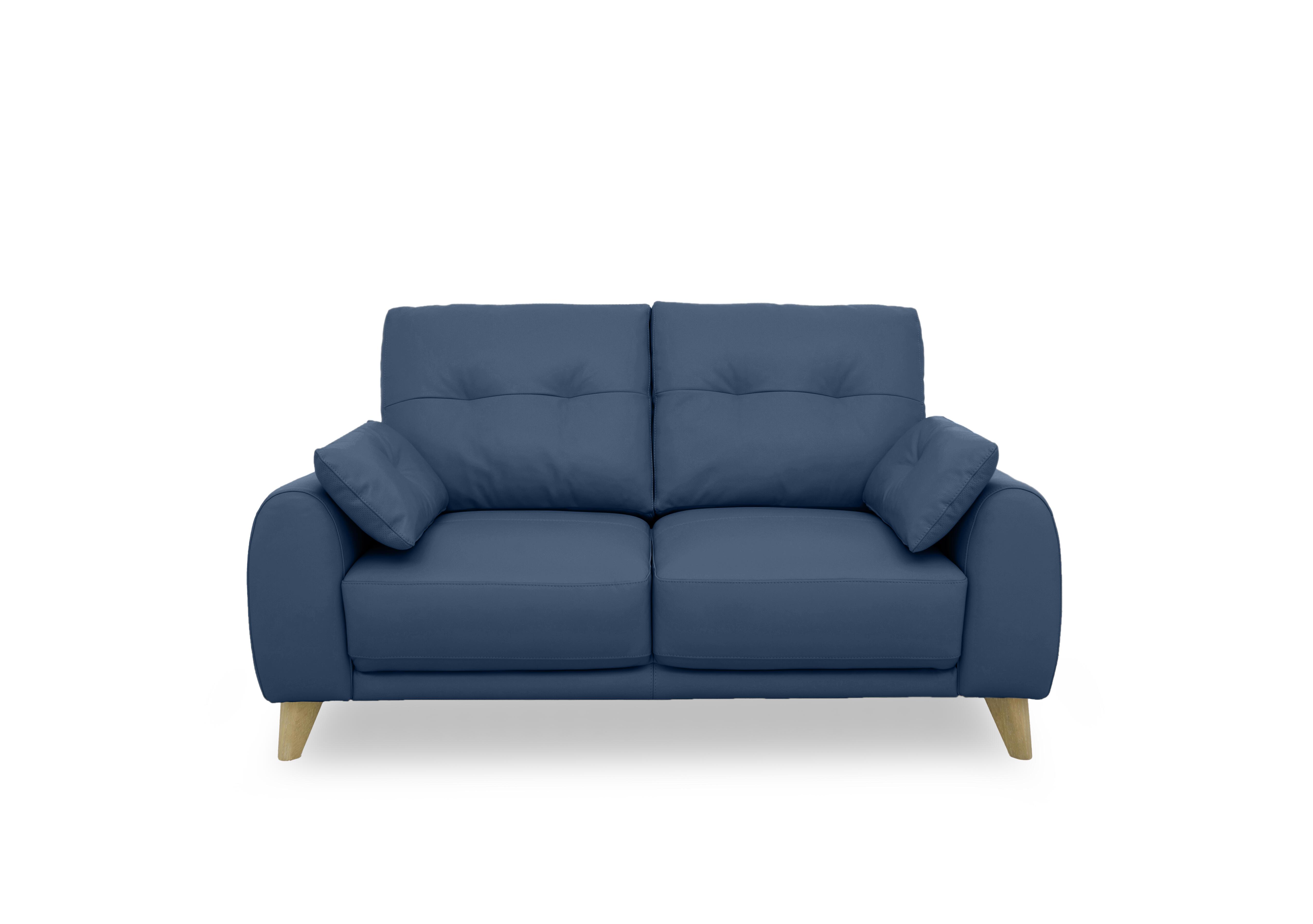 Malmo Leather 2 Seater Sofa in Nc-284e Caribbean Sea on Furniture Village
