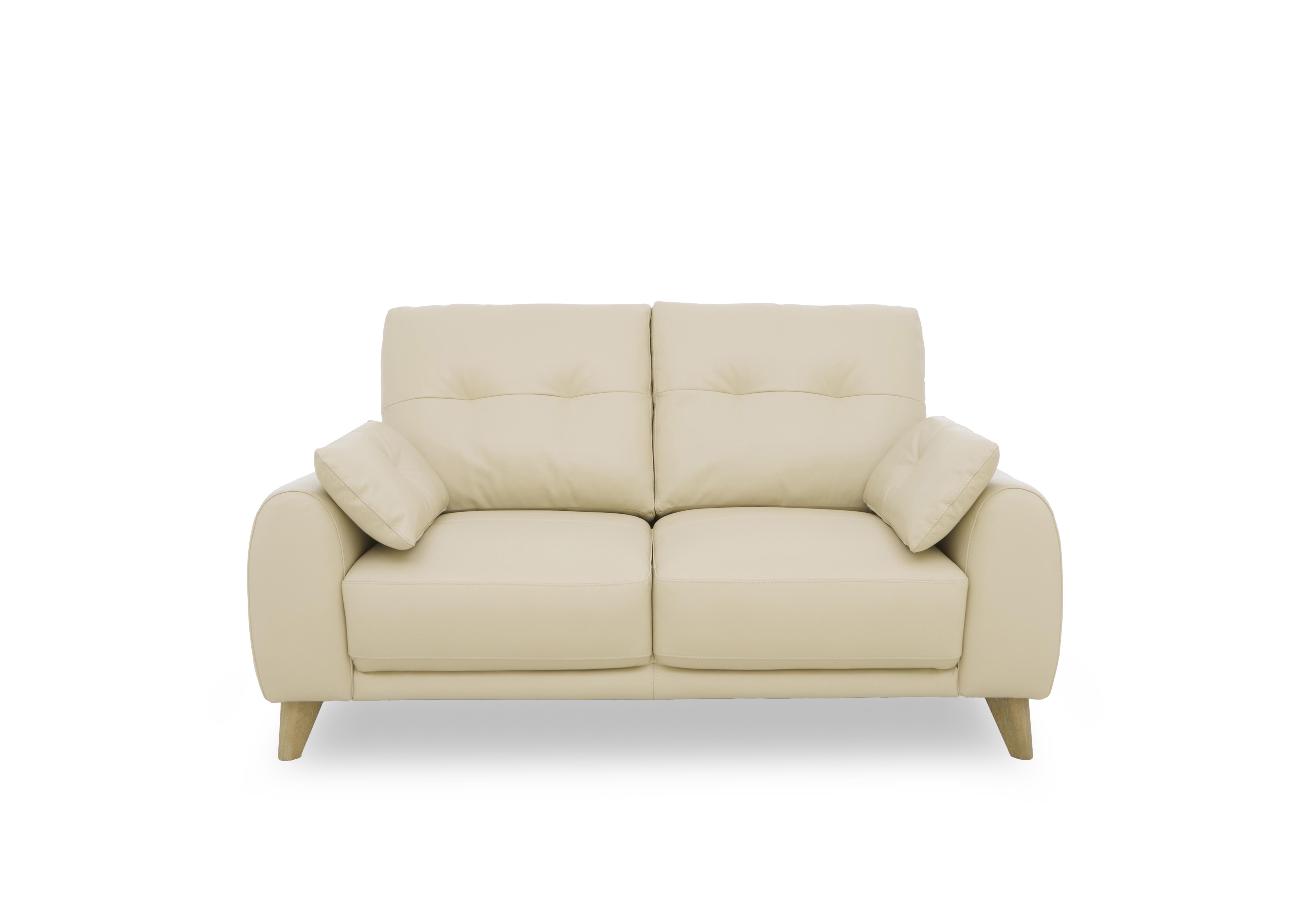 Malmo Leather 2 Seater Sofa in Nc-862c Bisque on Furniture Village