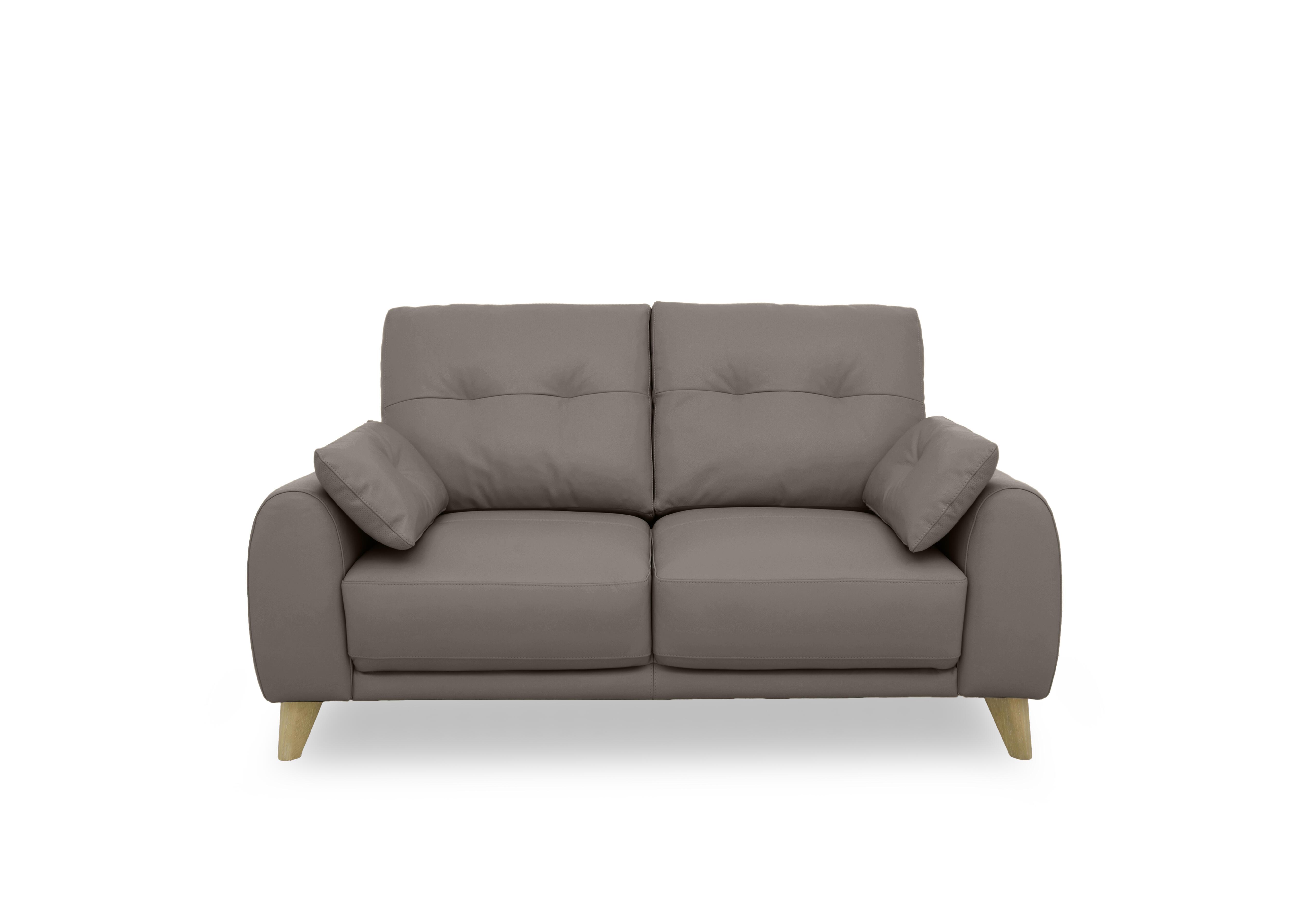 Malmo Leather 2 Seater Sofa in Nw-042e Elephant on Furniture Village