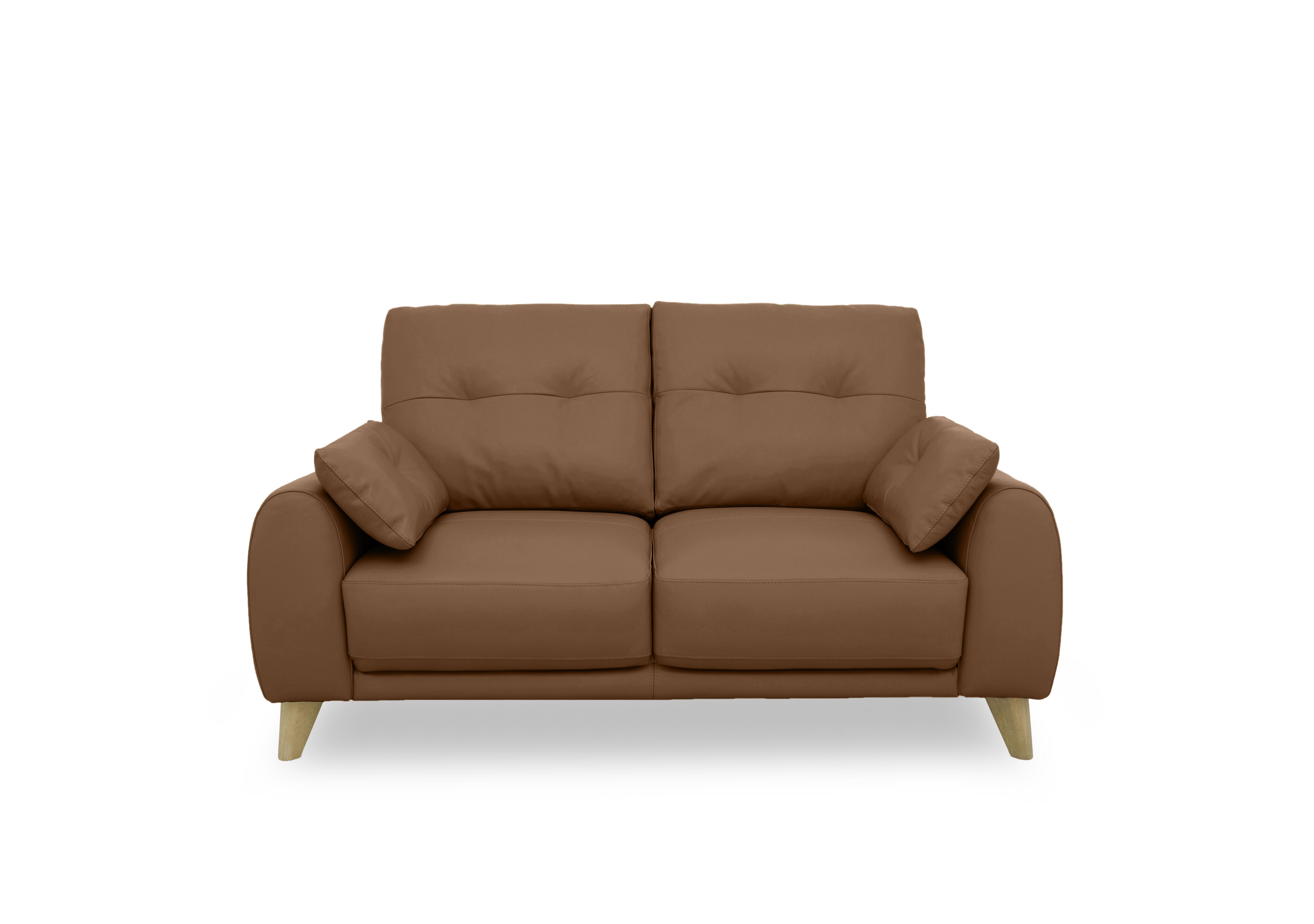Malmo Leather 2 Seater Sofa in Nw-334e Pecan on Furniture Village