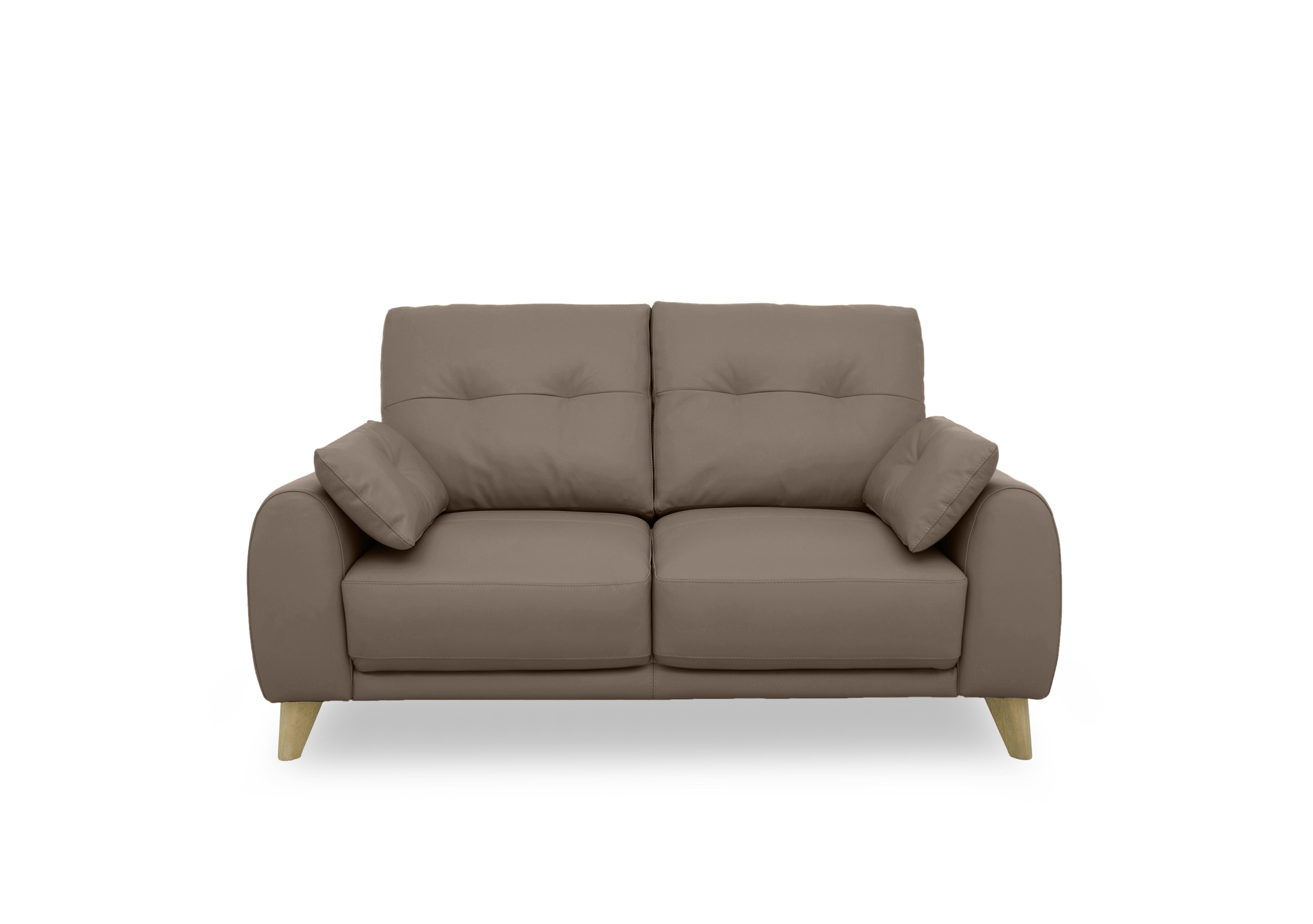 Malmo Leather 2 Seater Sofa in Nw-586e Fawn on Furniture Village