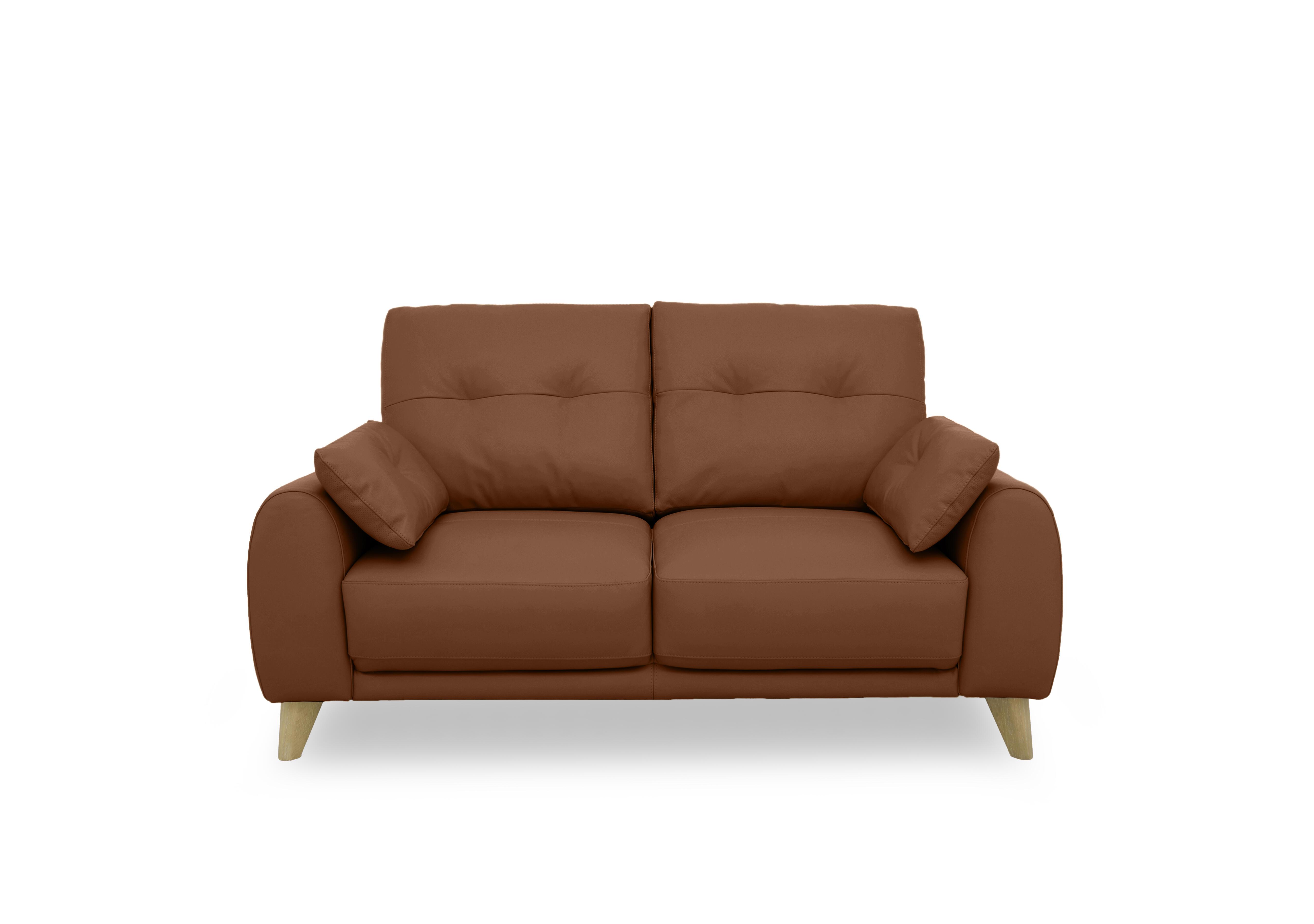 Malmo Leather 2 Seater Sofa in Nw-605d Warm Brown on Furniture Village