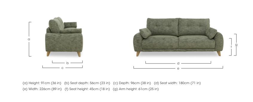 Malmo Fabric 3 Seater Sofa in  on Furniture Village