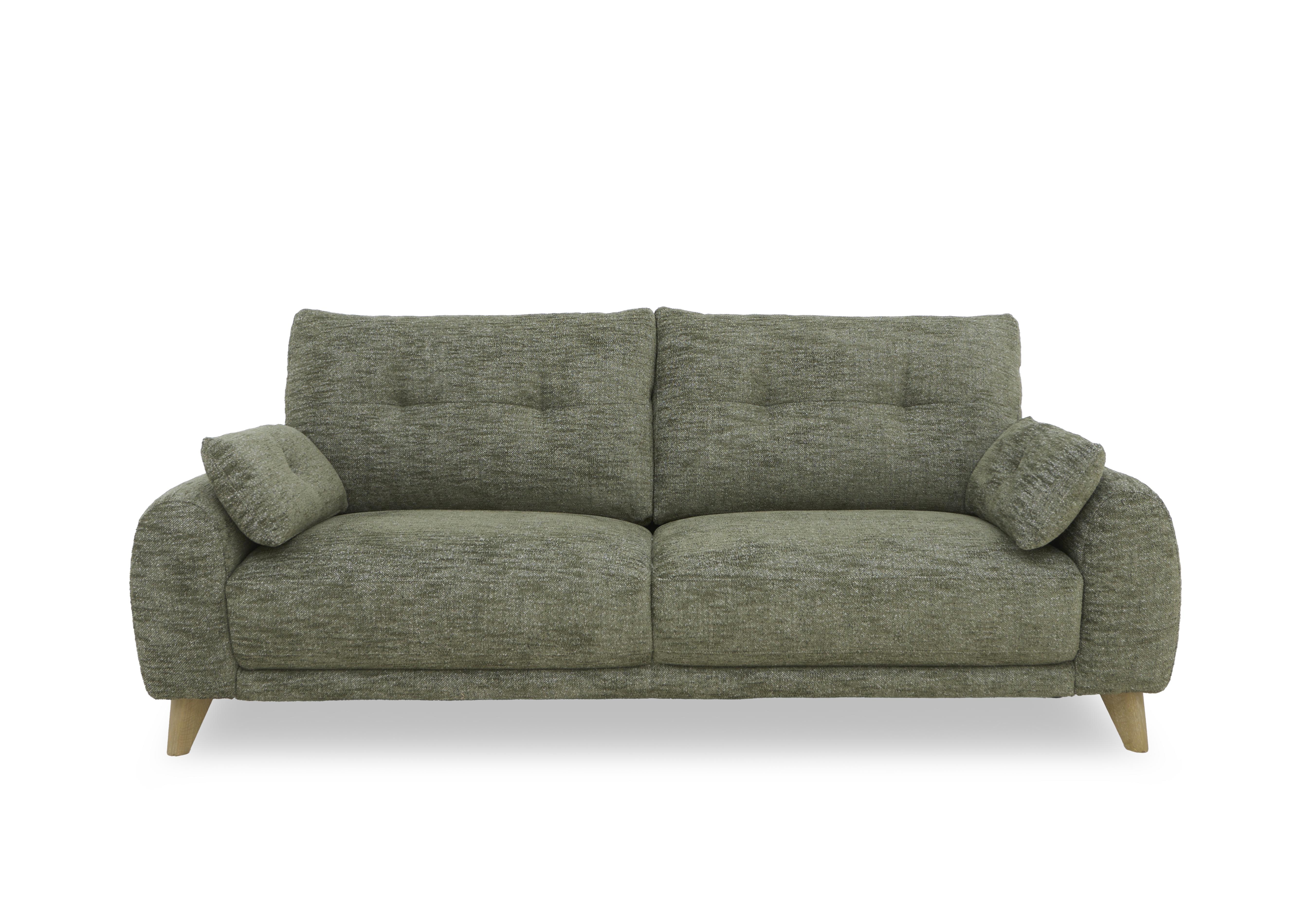 Malmo Fabric 3 Seater Sofa in Fab-Mga-R11 Olive Green on Furniture Village