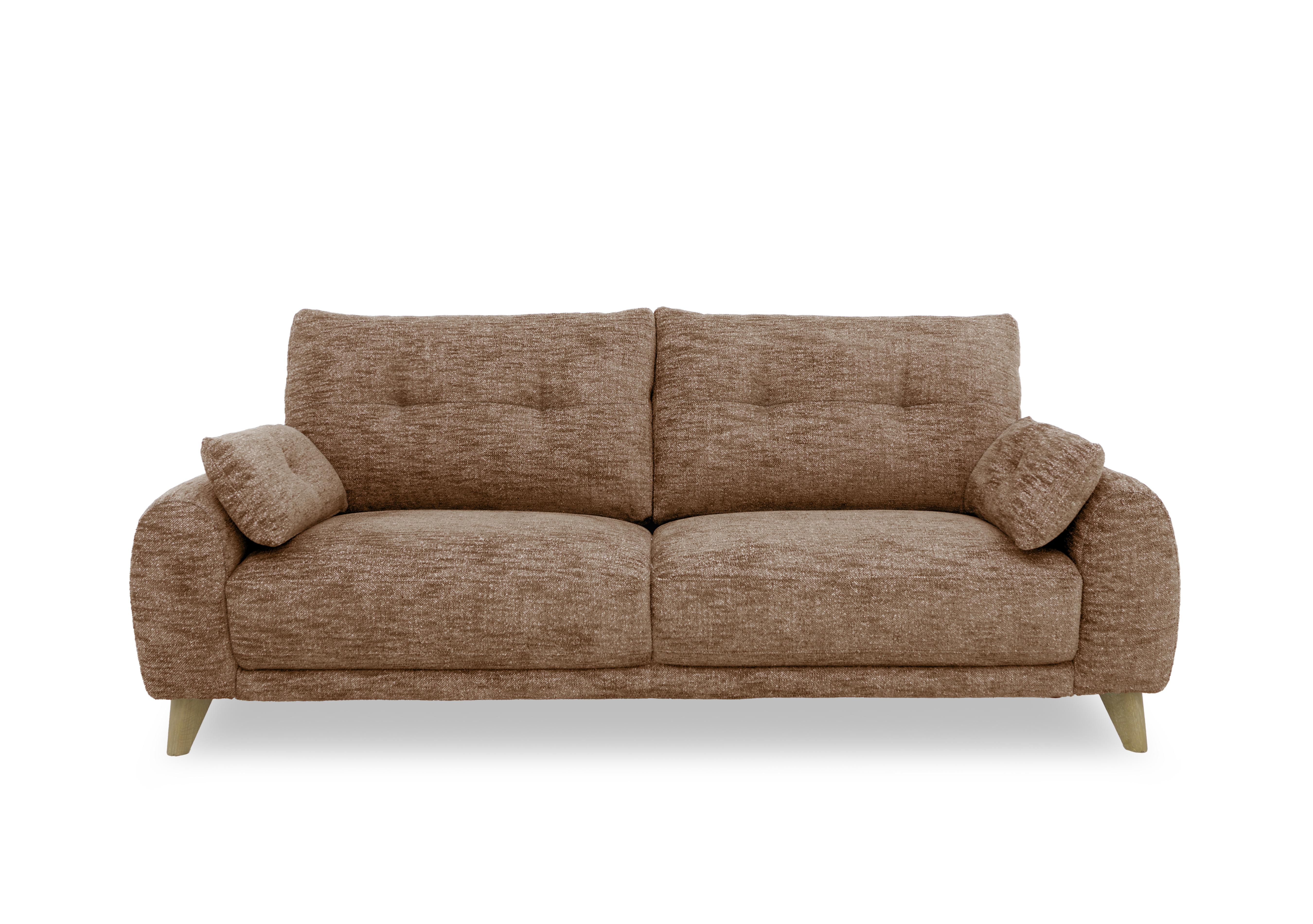 Malmo Fabric 3 Seater Sofa in Fab-Mga-R13 Light Brown on Furniture Village