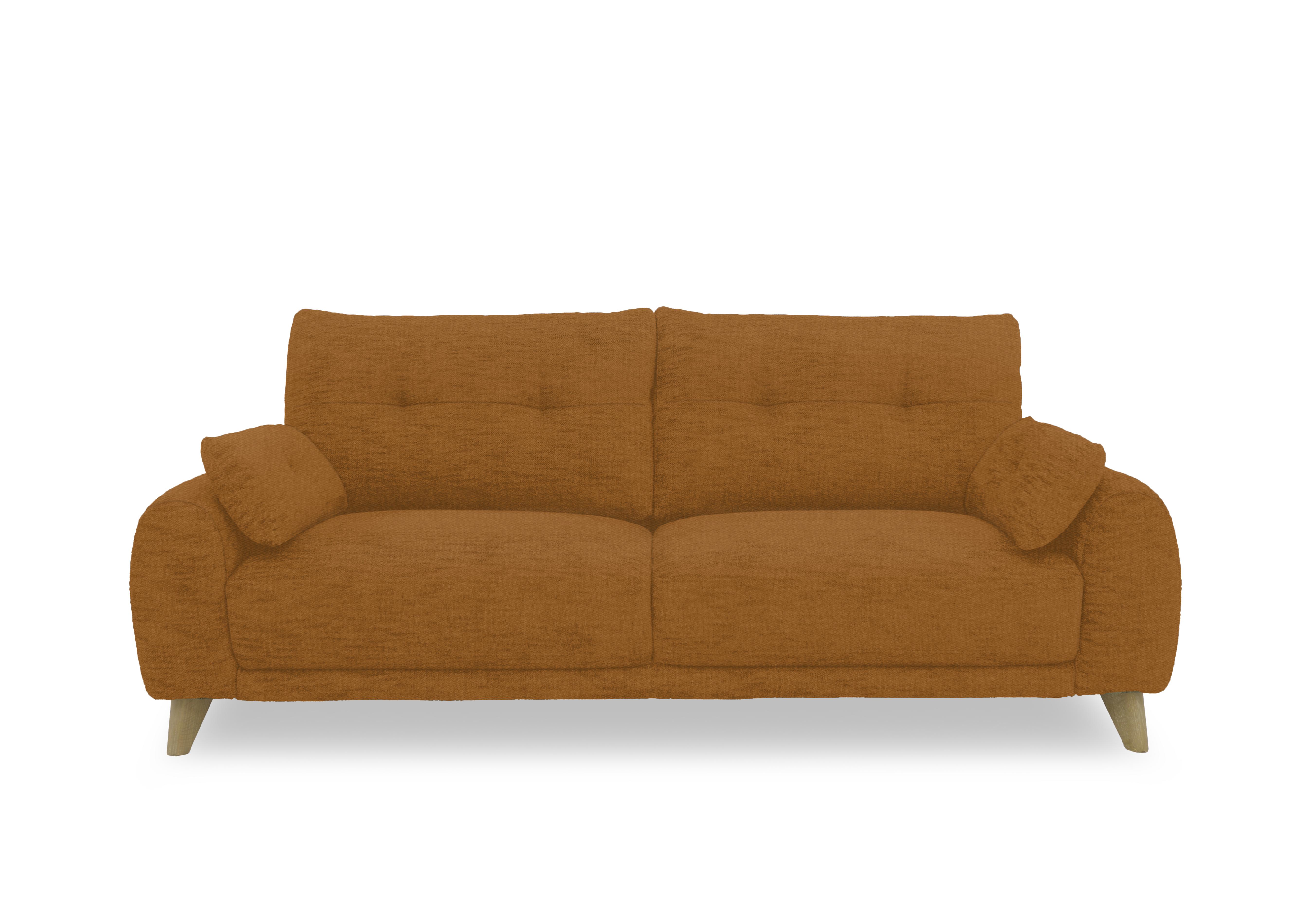 Malmo Fabric 3 Seater Sofa in Fab-Ndo-R16 Bumblebee Yellow on Furniture Village