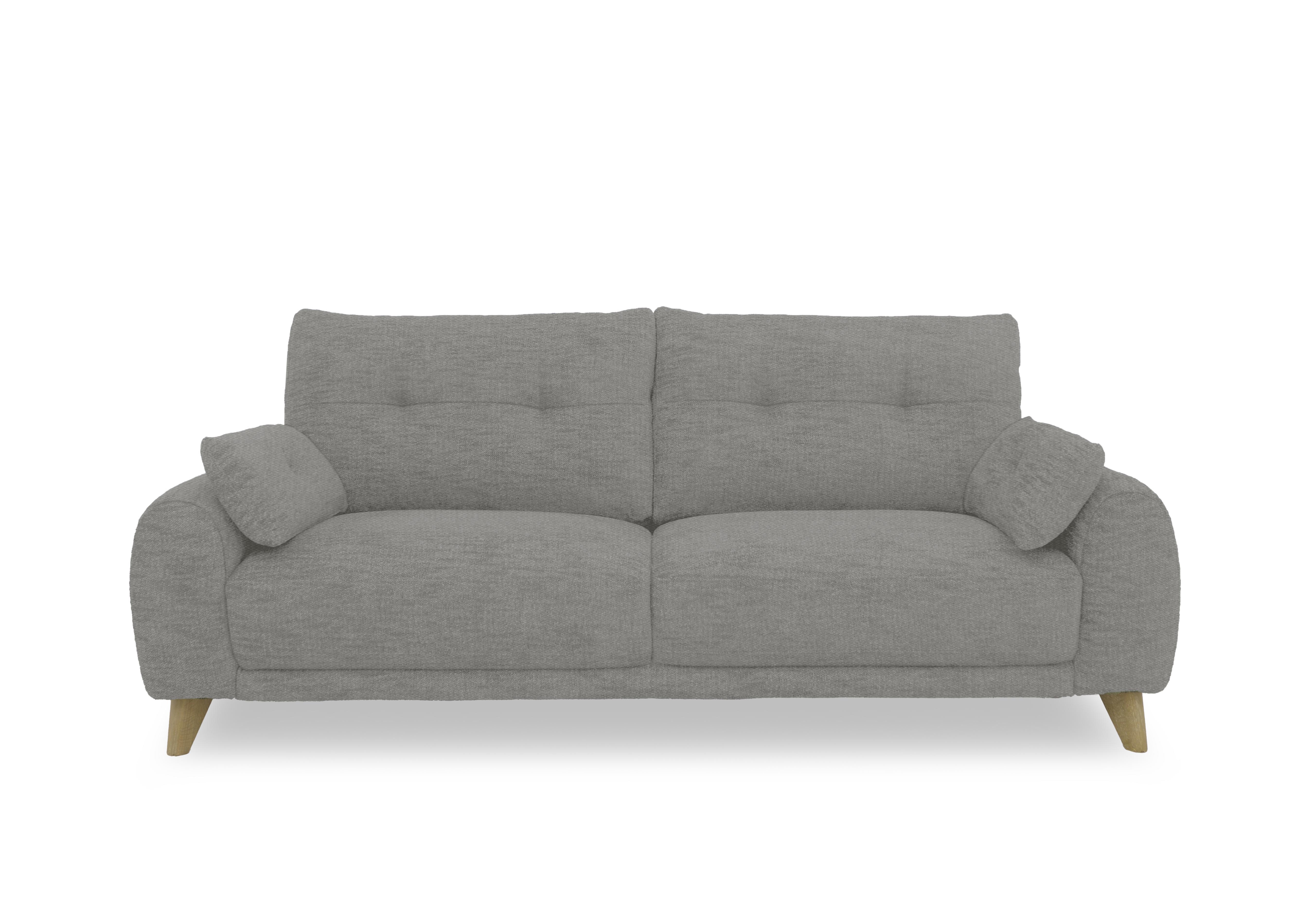 Malmo Fabric 3 Seater Sofa in Fab-Ndo-R19 Silver Grey on Furniture Village