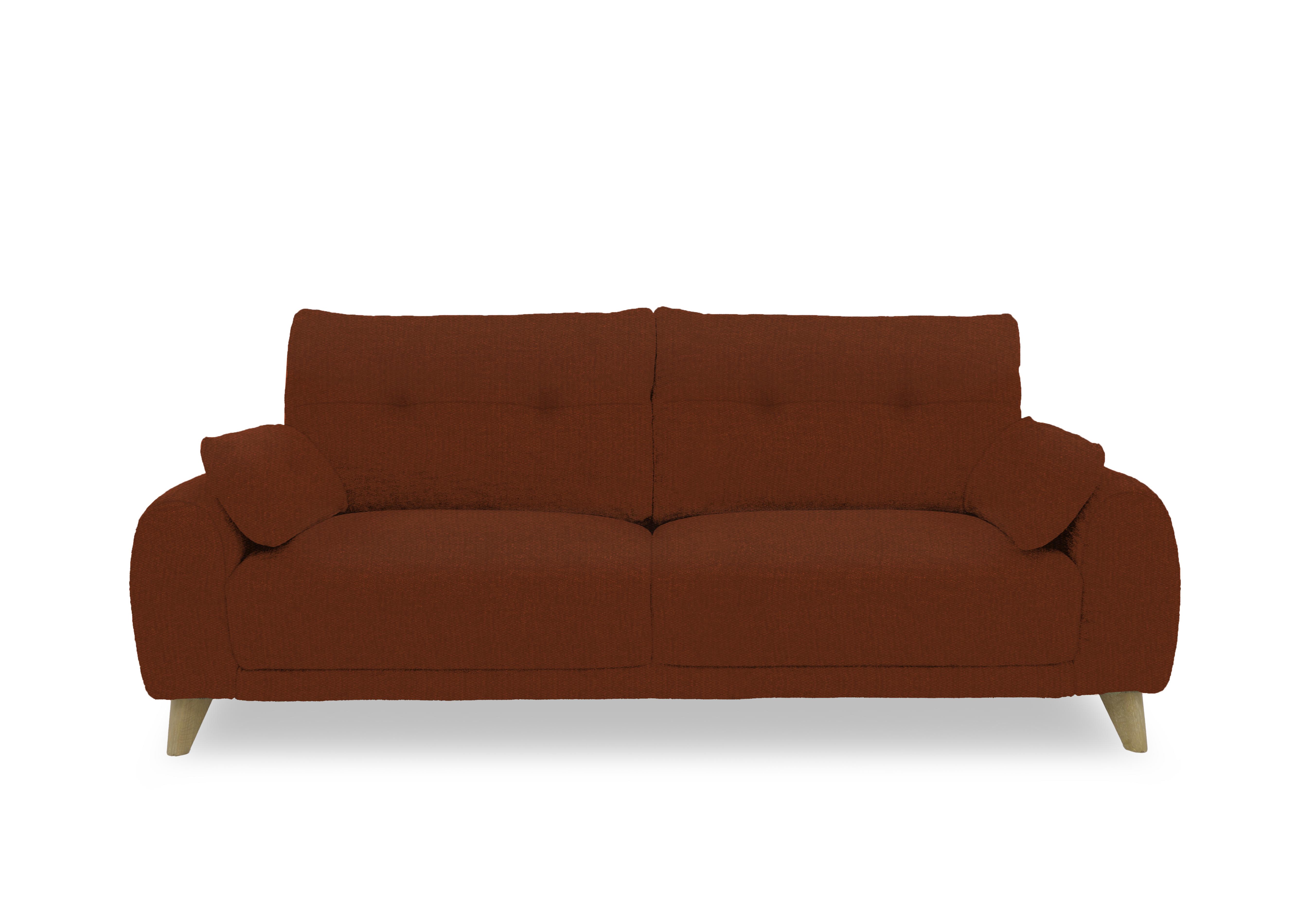 Malmo Fabric 3 Seater Sofa in Fab-Ndo-R22 Caramel on Furniture Village