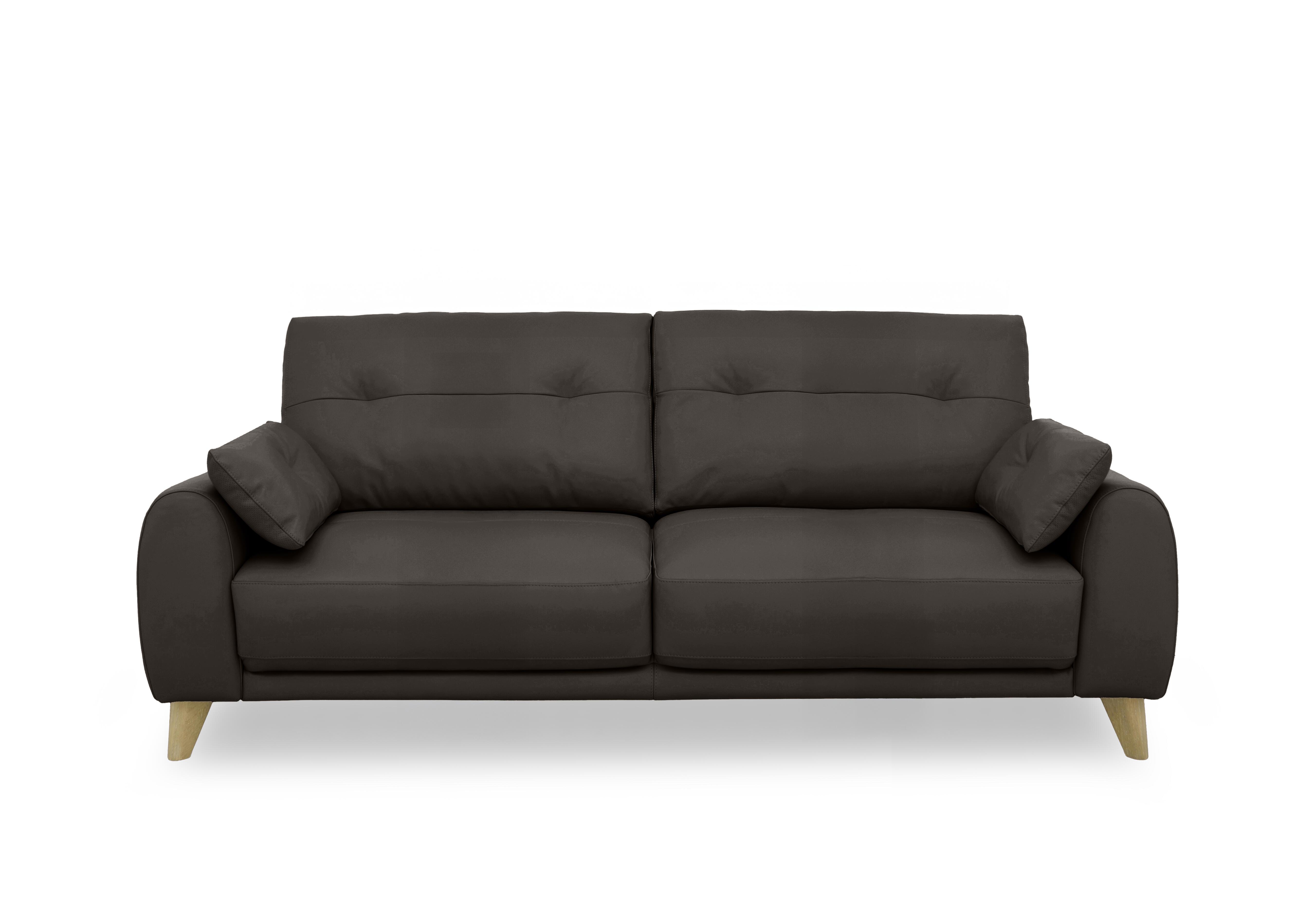 Malmo Leather 3 Seater Sofa in Bv-1748 Dark Chocolate on Furniture Village