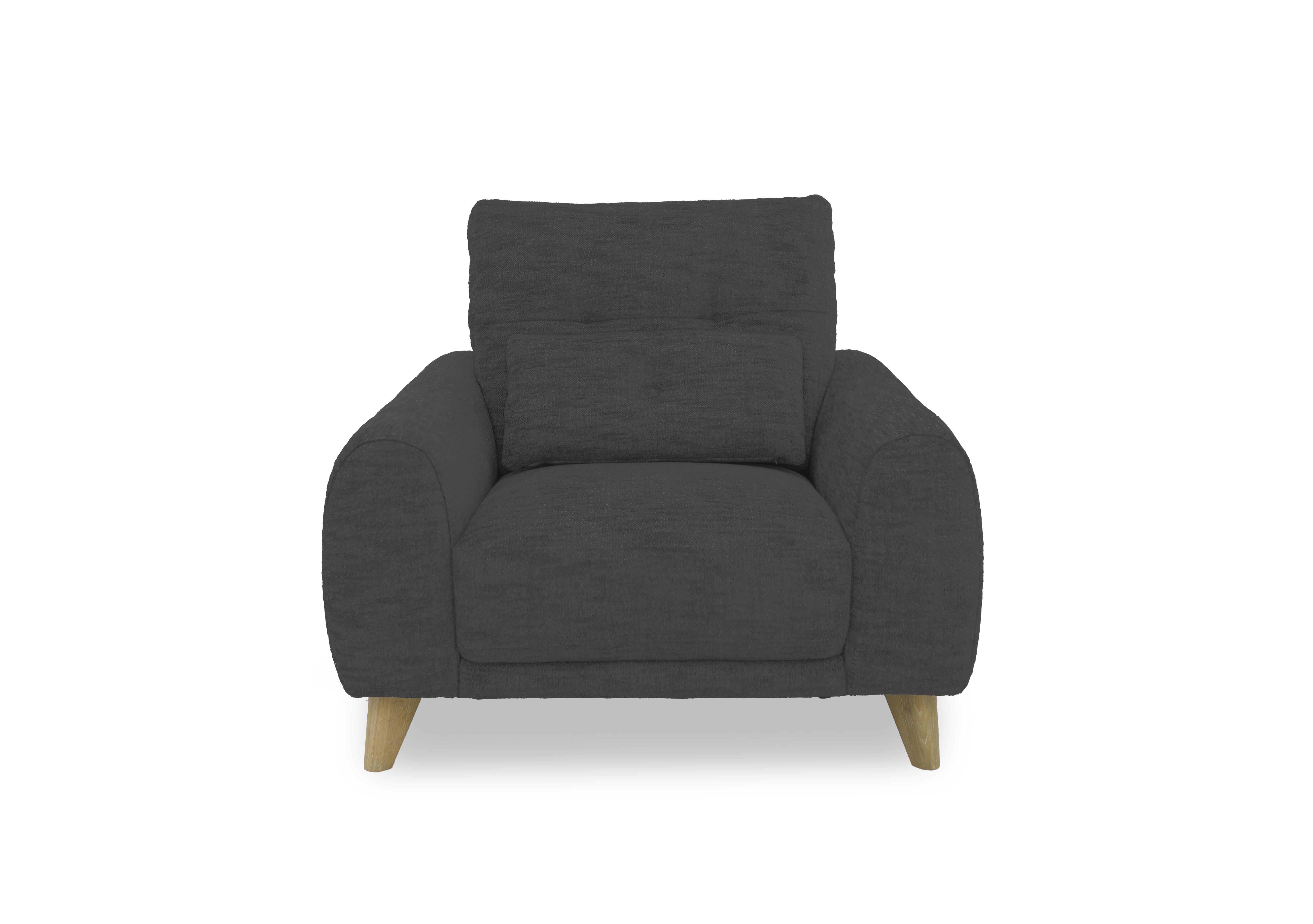 Malmo Fabric Chair in Fab-Can-R456 Anthracite on Furniture Village