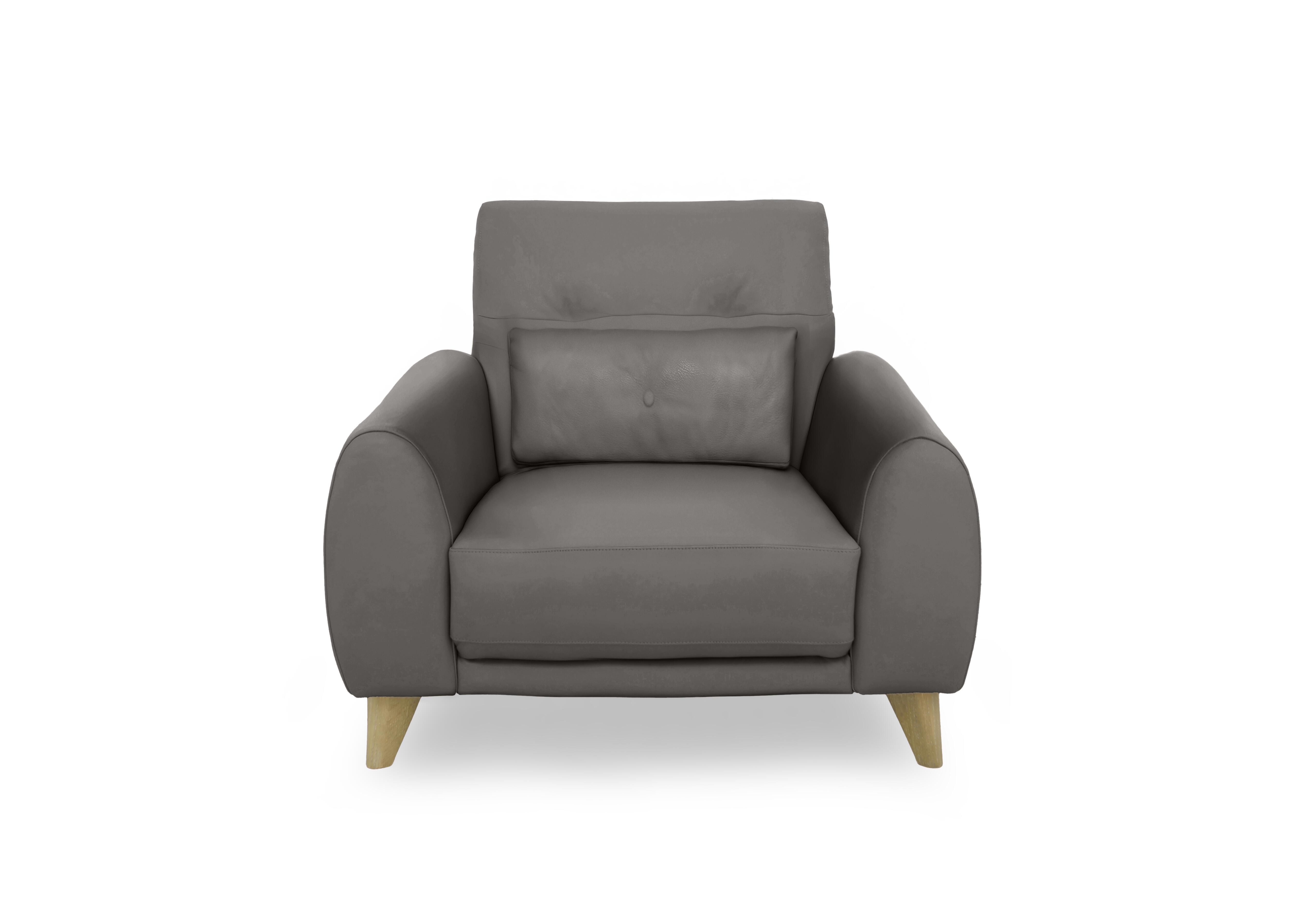 Malmo Leather Chair in Bv-042e Elephant on Furniture Village
