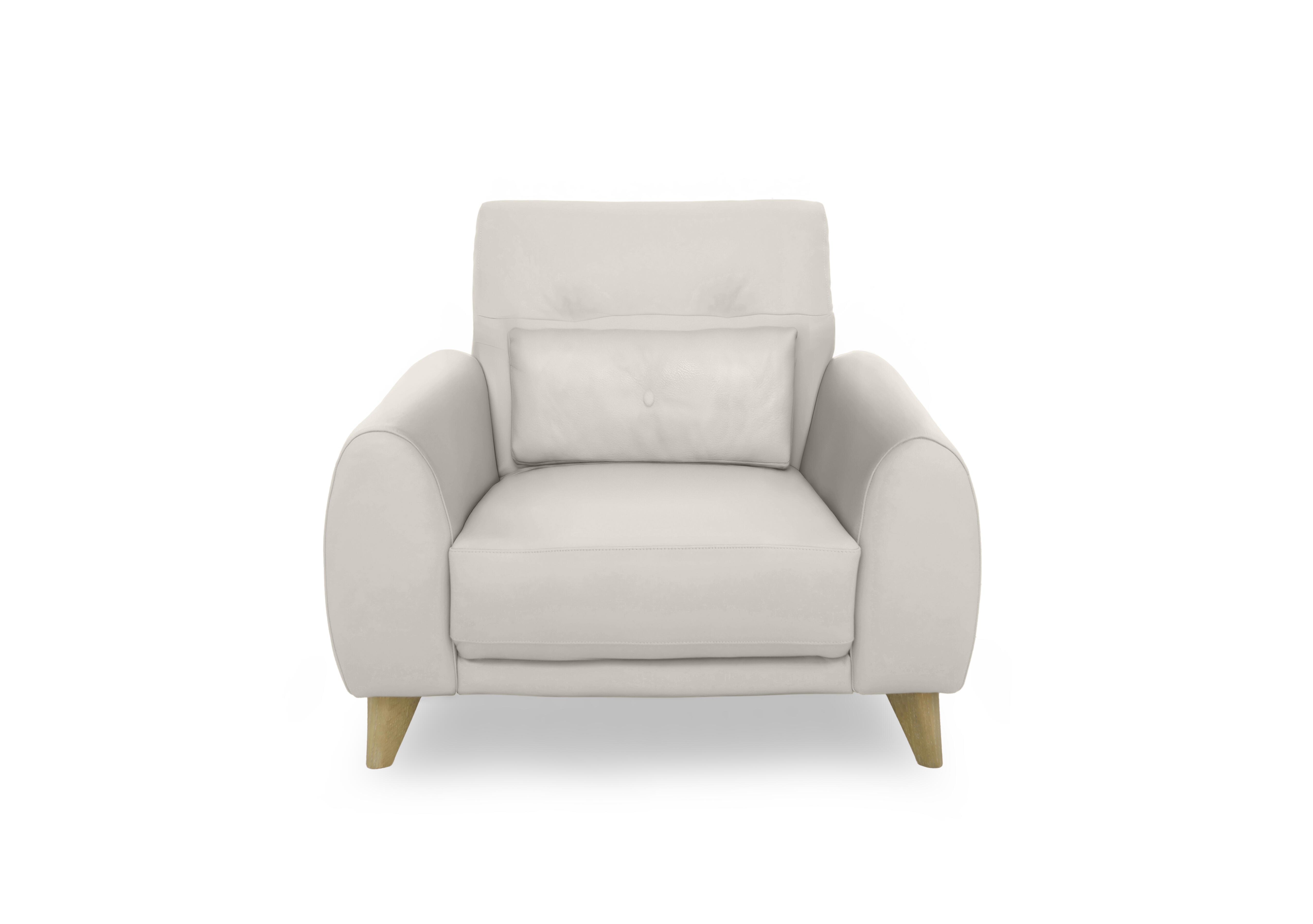 Malmo Leather Chair in Bv-156e Frost on Furniture Village