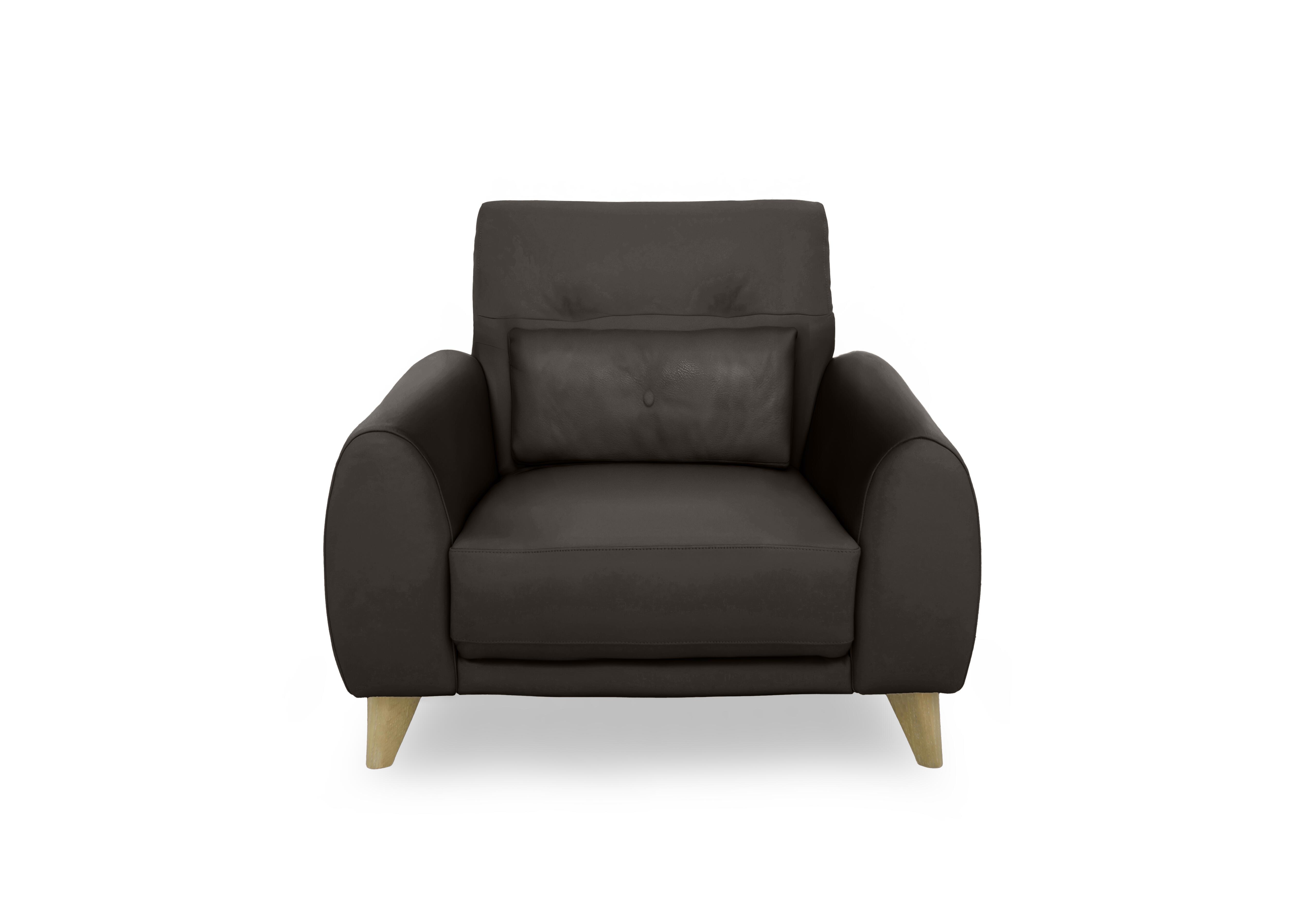 Malmo Leather Chair in Bv-1748 Dark Chocolate on Furniture Village