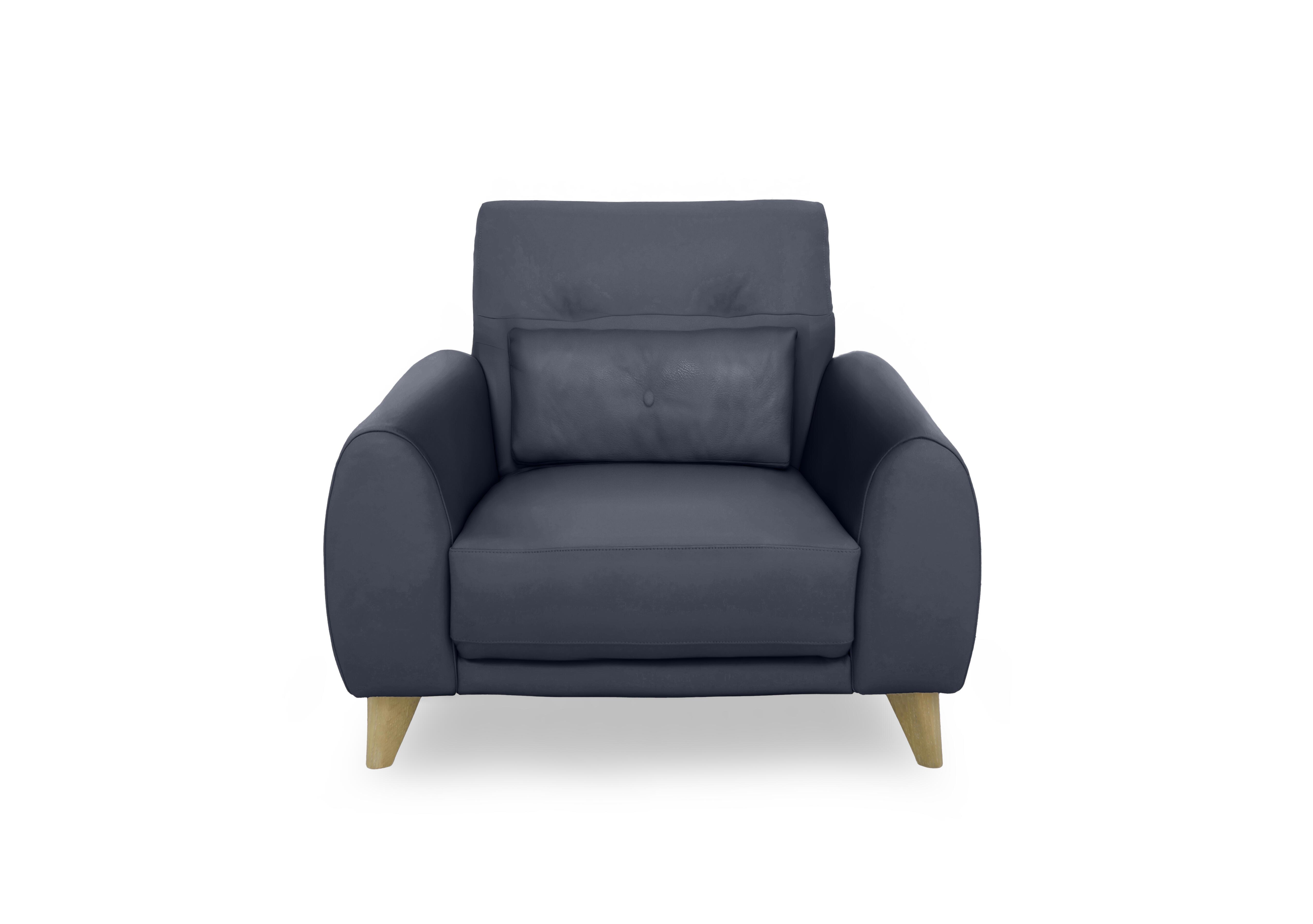 Malmo Leather Chair in Bv-313e Ocean Blue on Furniture Village