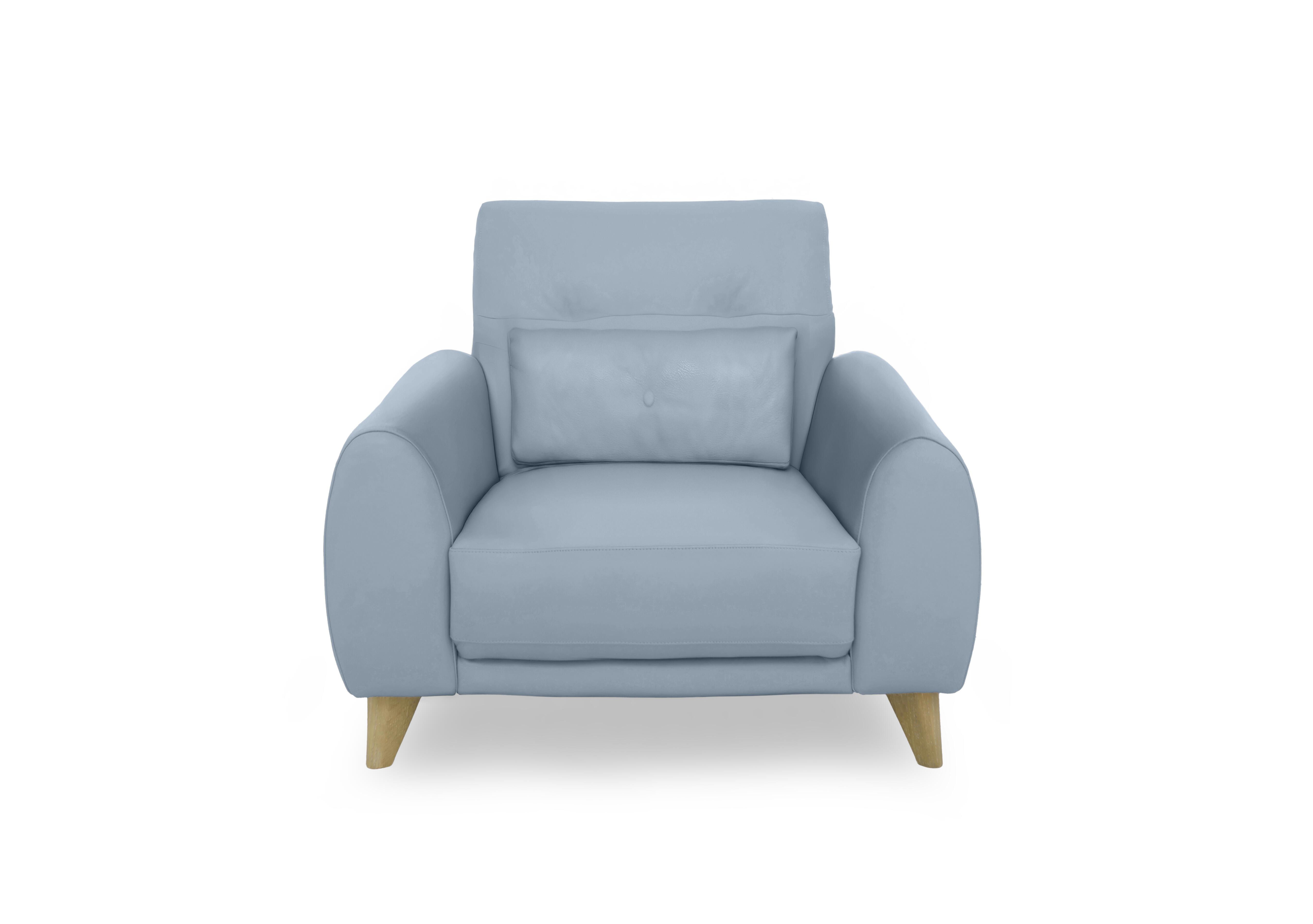 Malmo Leather Chair in Nc-026e Pearl Blue on Furniture Village