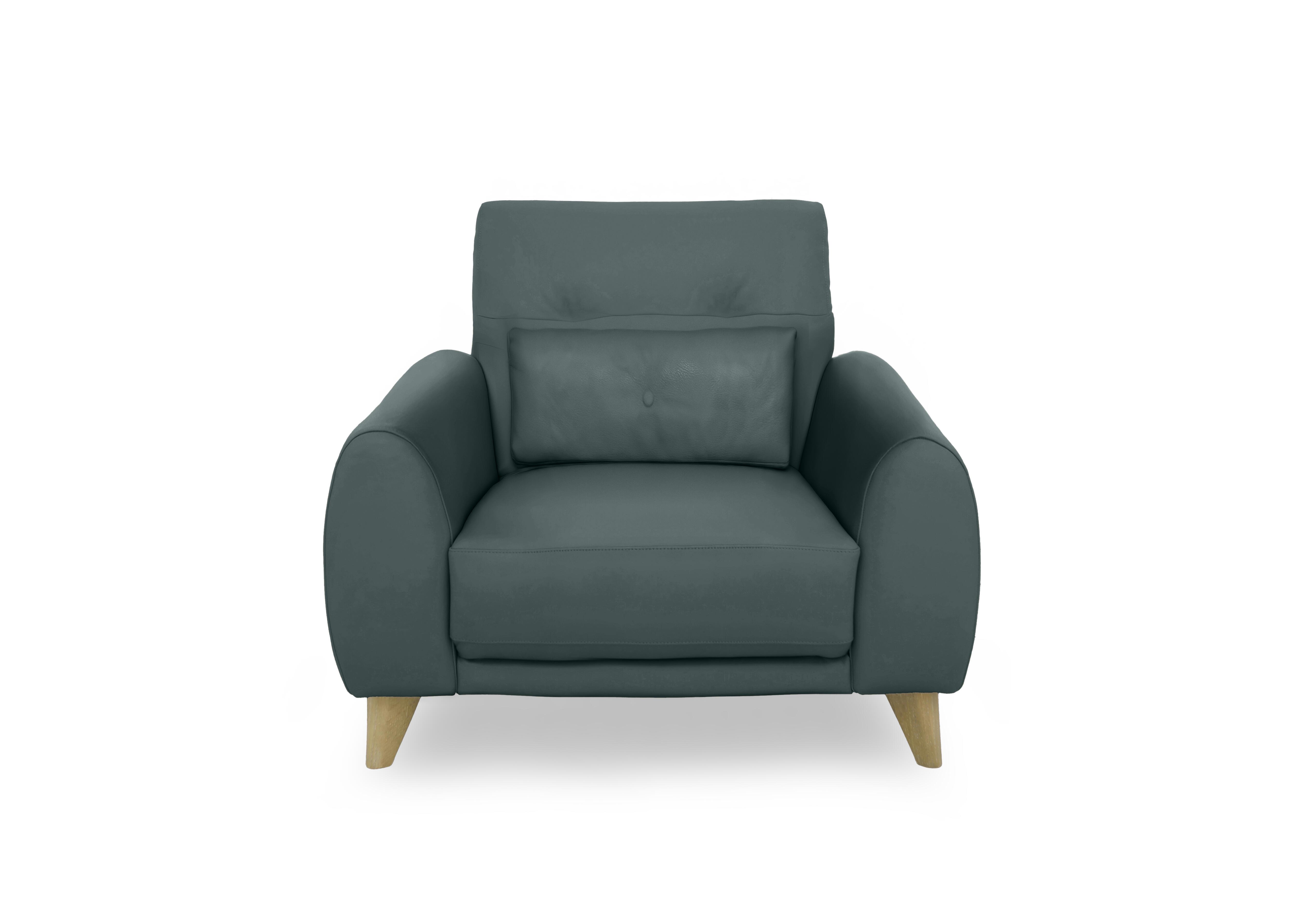 Malmo Leather Chair in Nc-301e Lake Green on Furniture Village