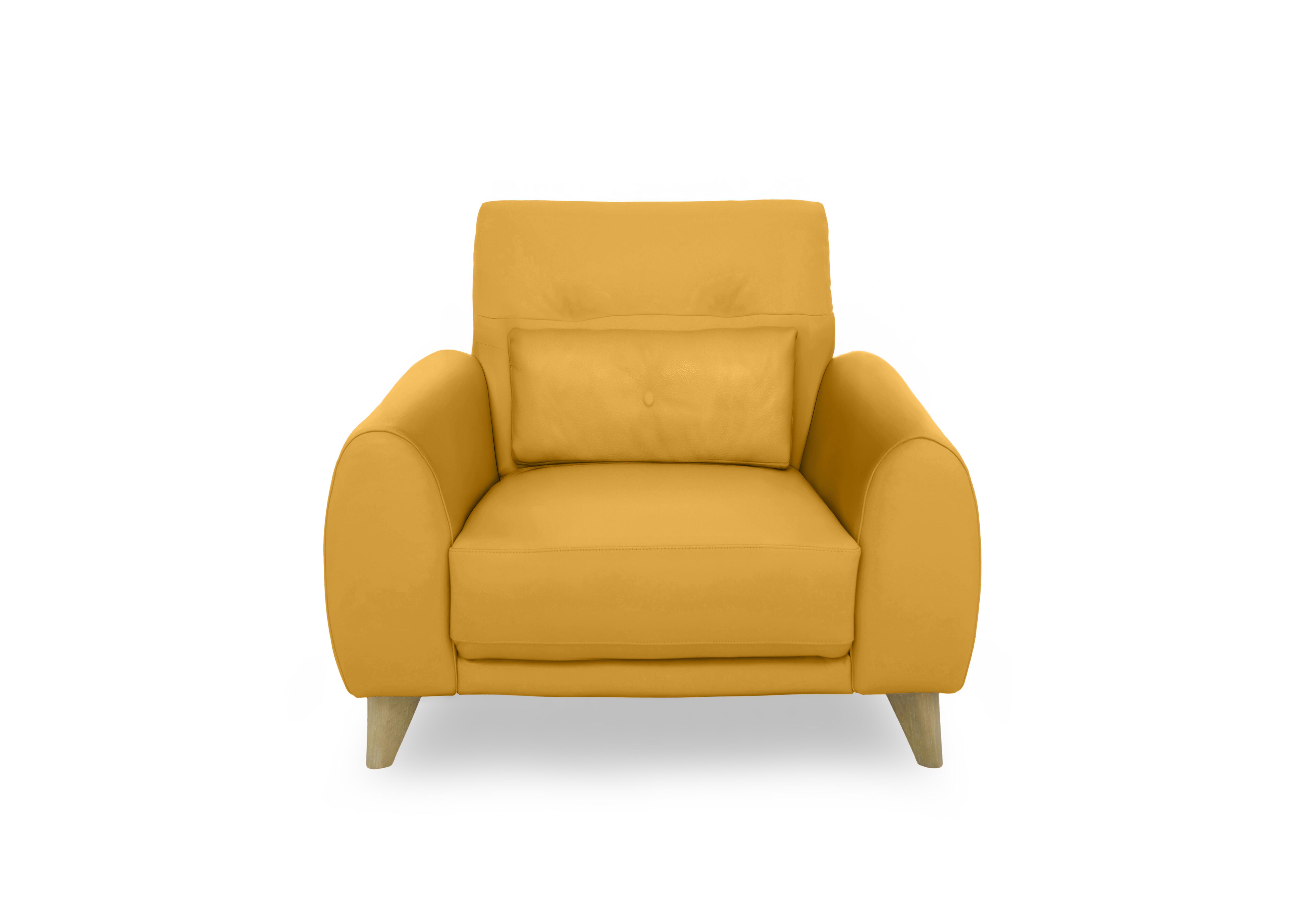 Malmo Leather Chair in Nc-303e Sunflower on Furniture Village