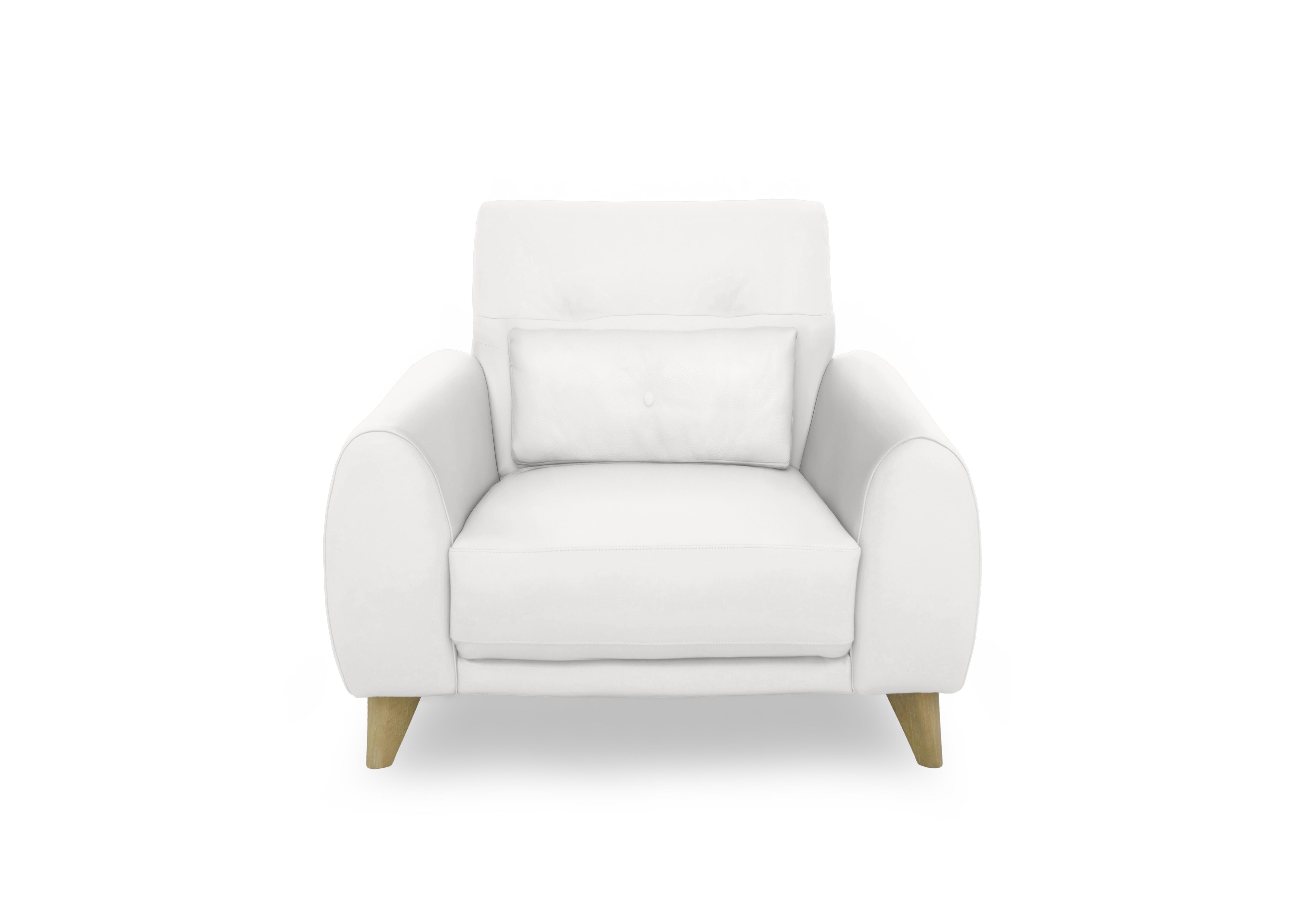 Malmo Leather Chair in Nc-744d Star White on Furniture Village