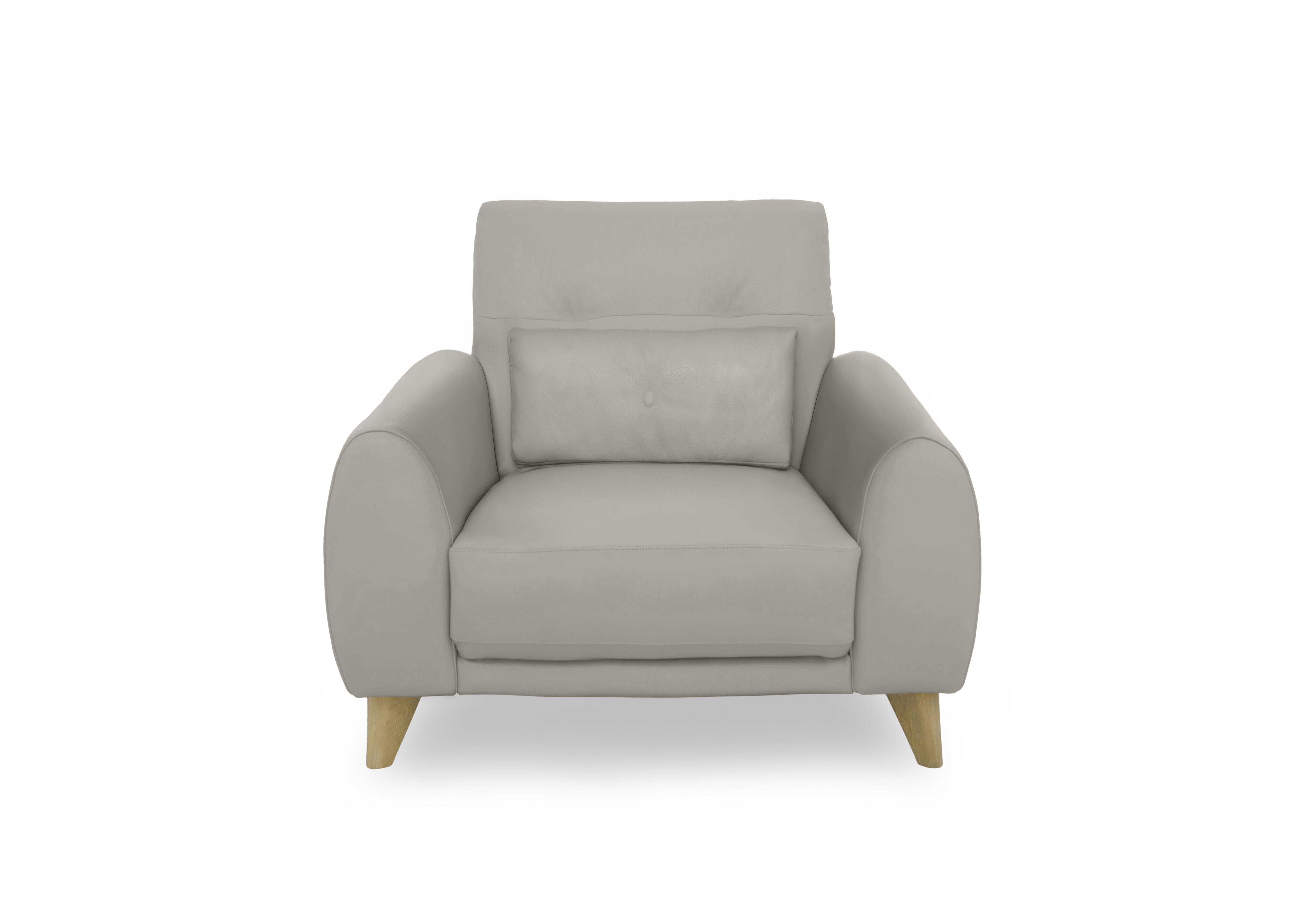 Malmo Leather Chair in Nc-946b Feather Grey on Furniture Village