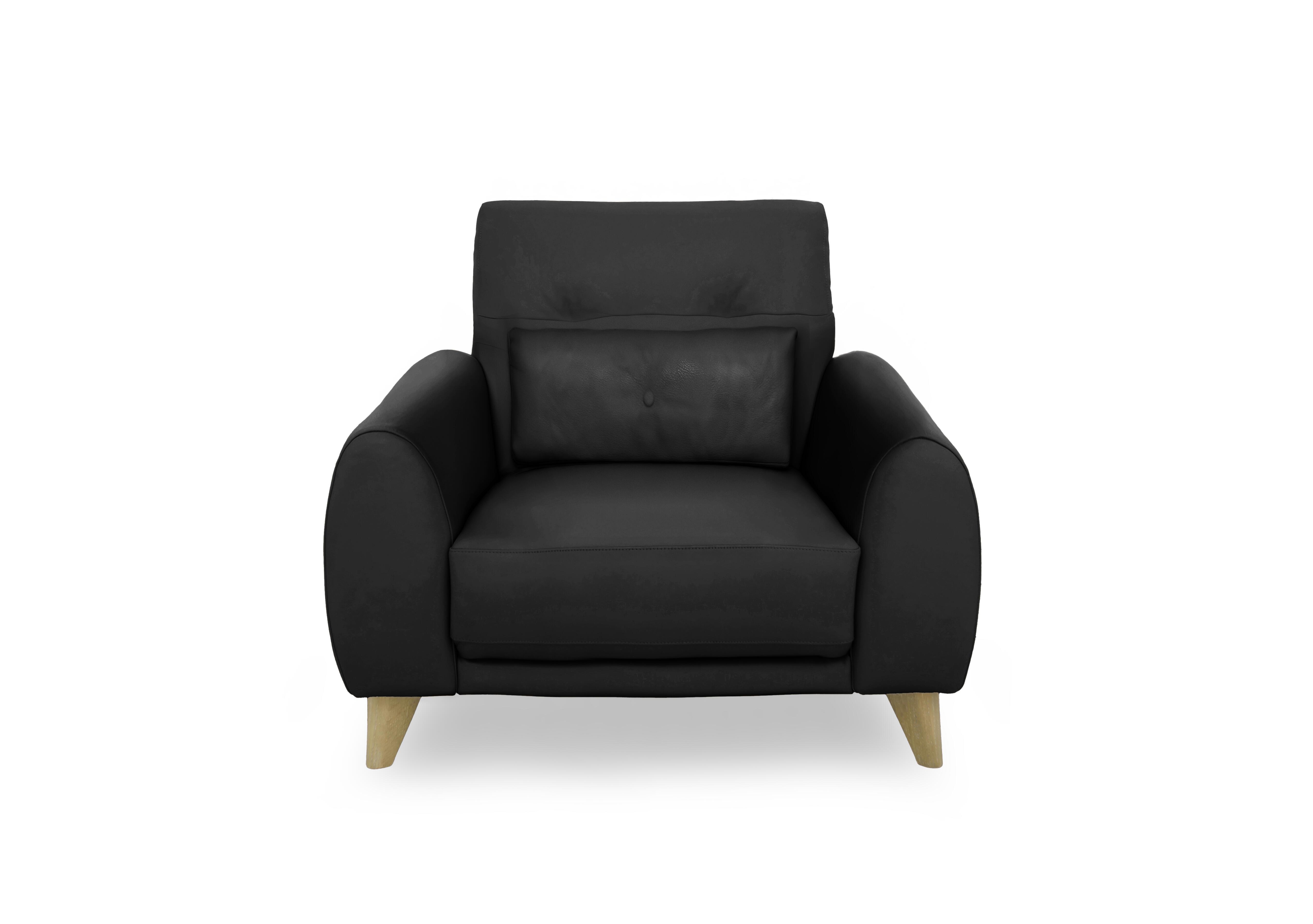 Malmo Leather Chair in Nw-520e Black on Furniture Village