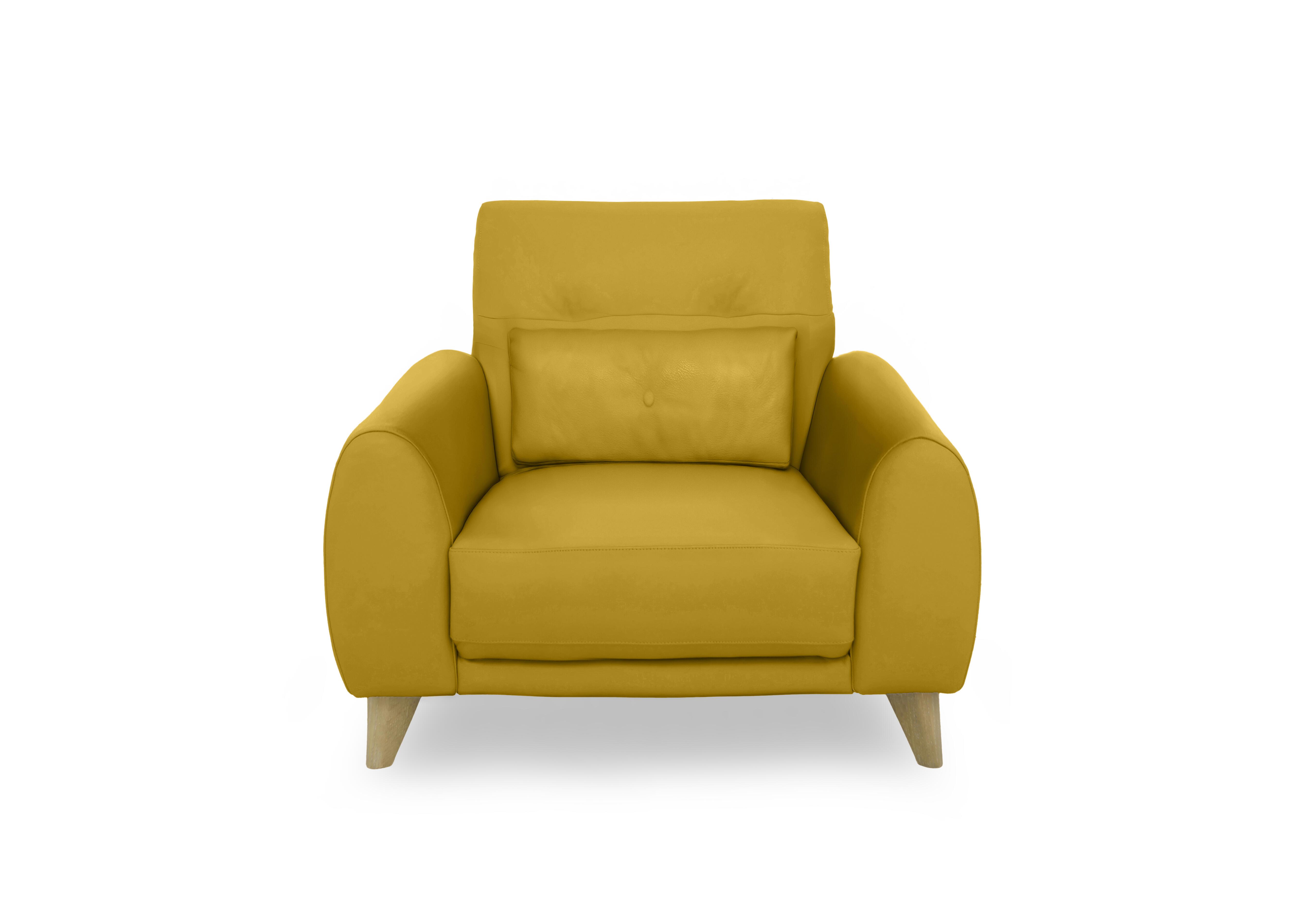 Malmo Leather Chair in Nw-663e Yellow on Furniture Village