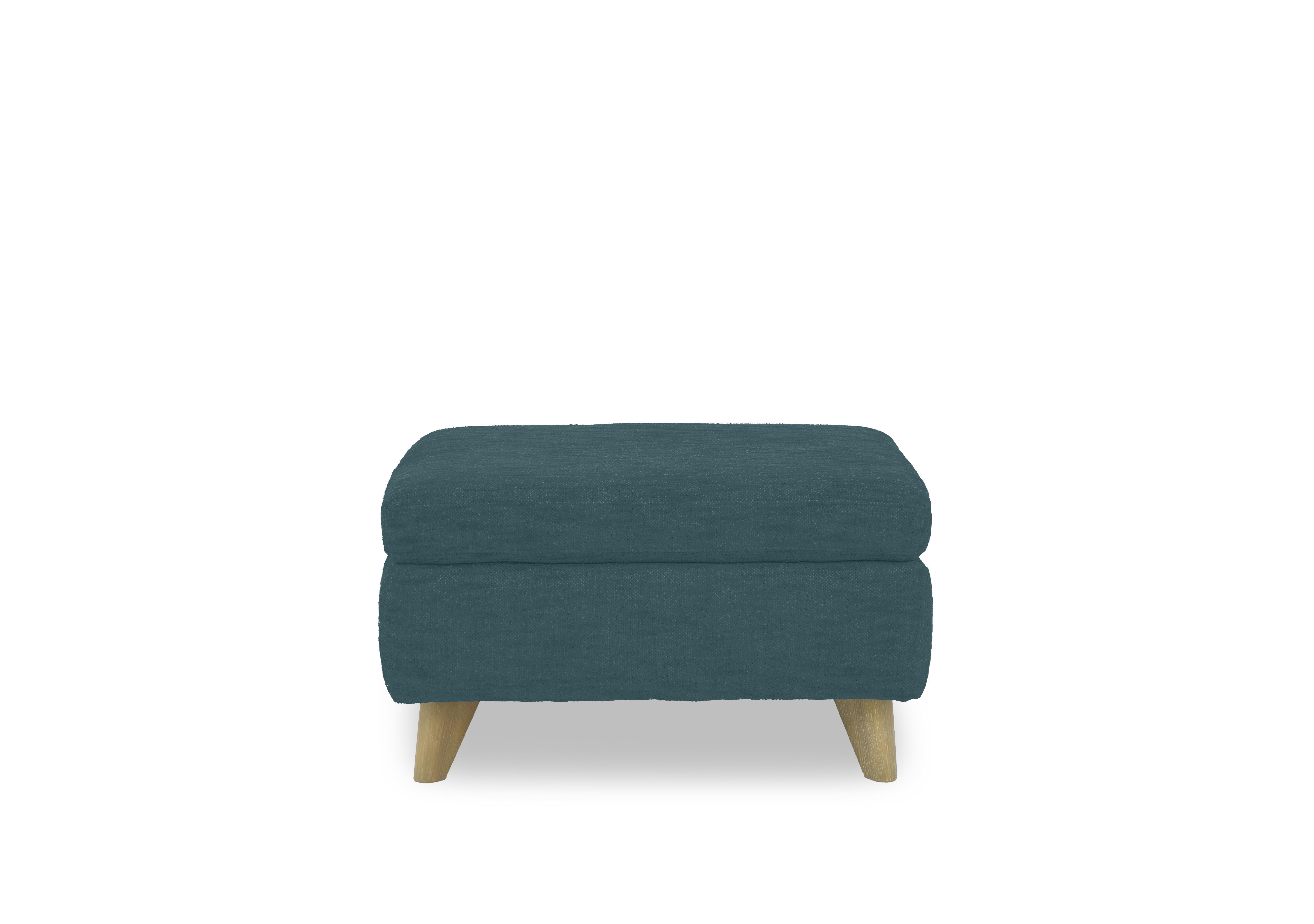 Malmo Fabric Coffee Table Storage Footstool in Fab-Can-R340 Peacock on Furniture Village