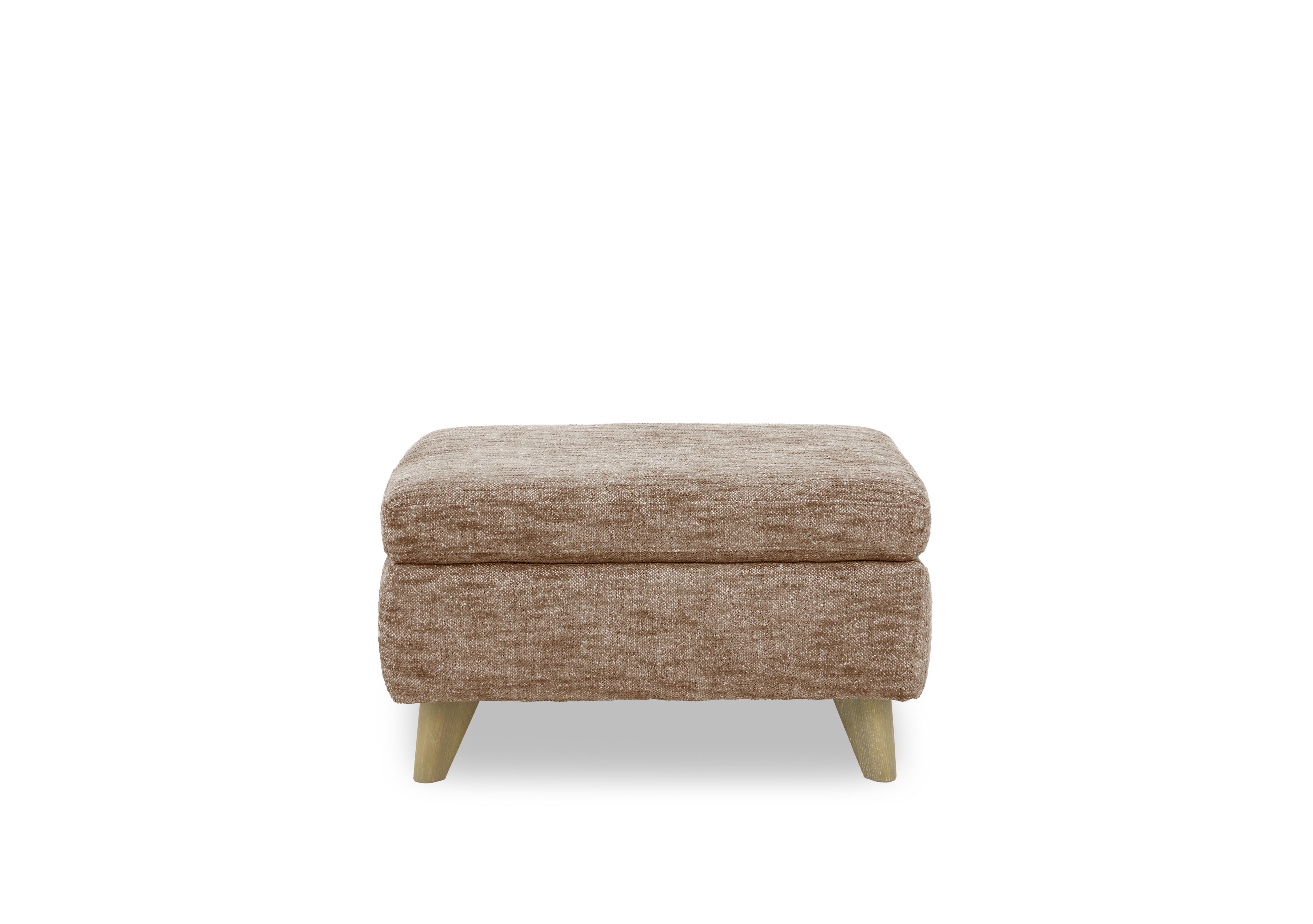 Malmo Fabric Coffee Table Storage Footstool in Fab-Mga-R13 Light Brown on Furniture Village