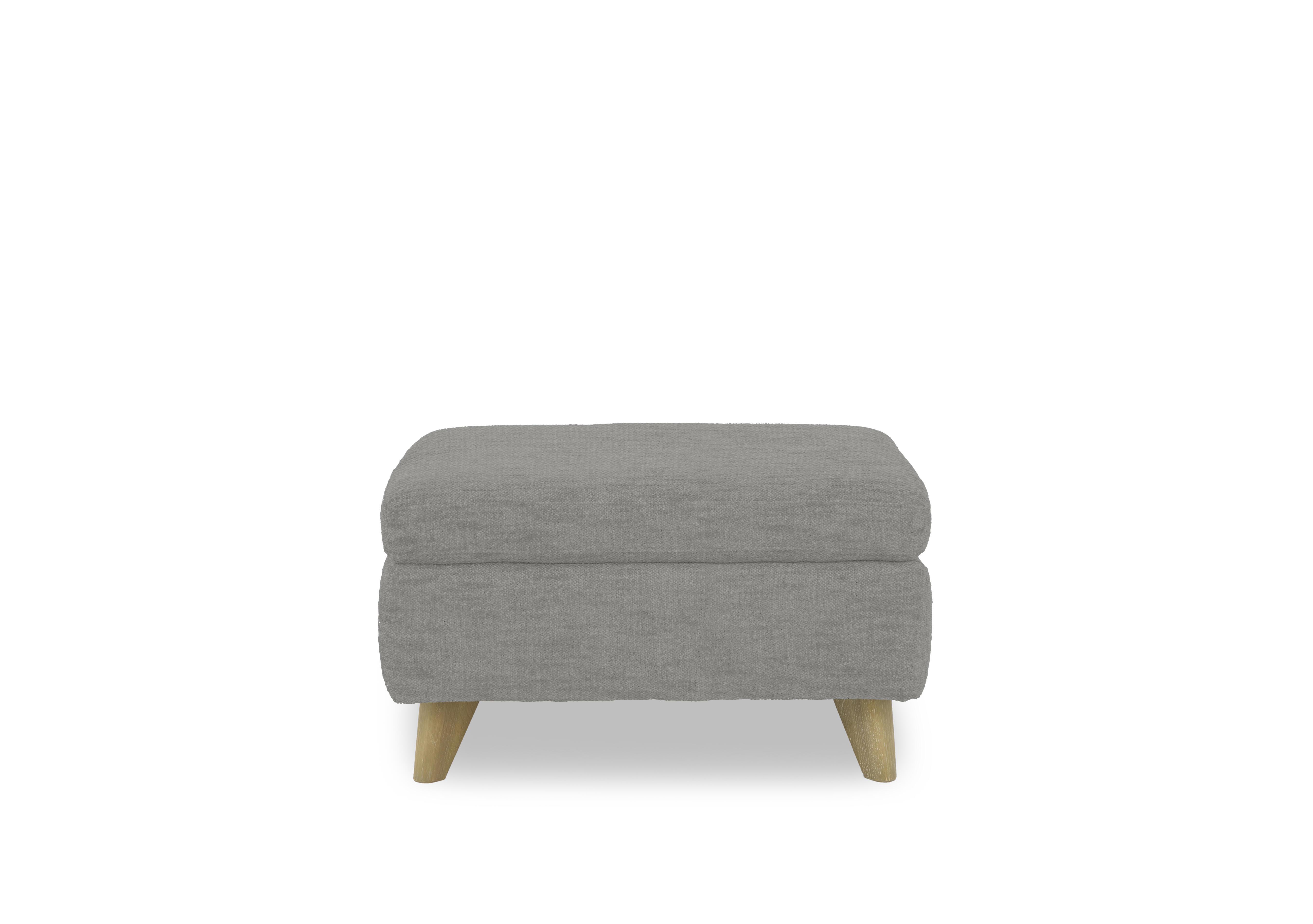 Malmo Fabric Coffee Table Storage Footstool in Fab-Ndo-R19 Silver Grey on Furniture Village