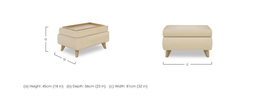 Malmo Leather Coffee Table Storage Footstool in  on Furniture Village