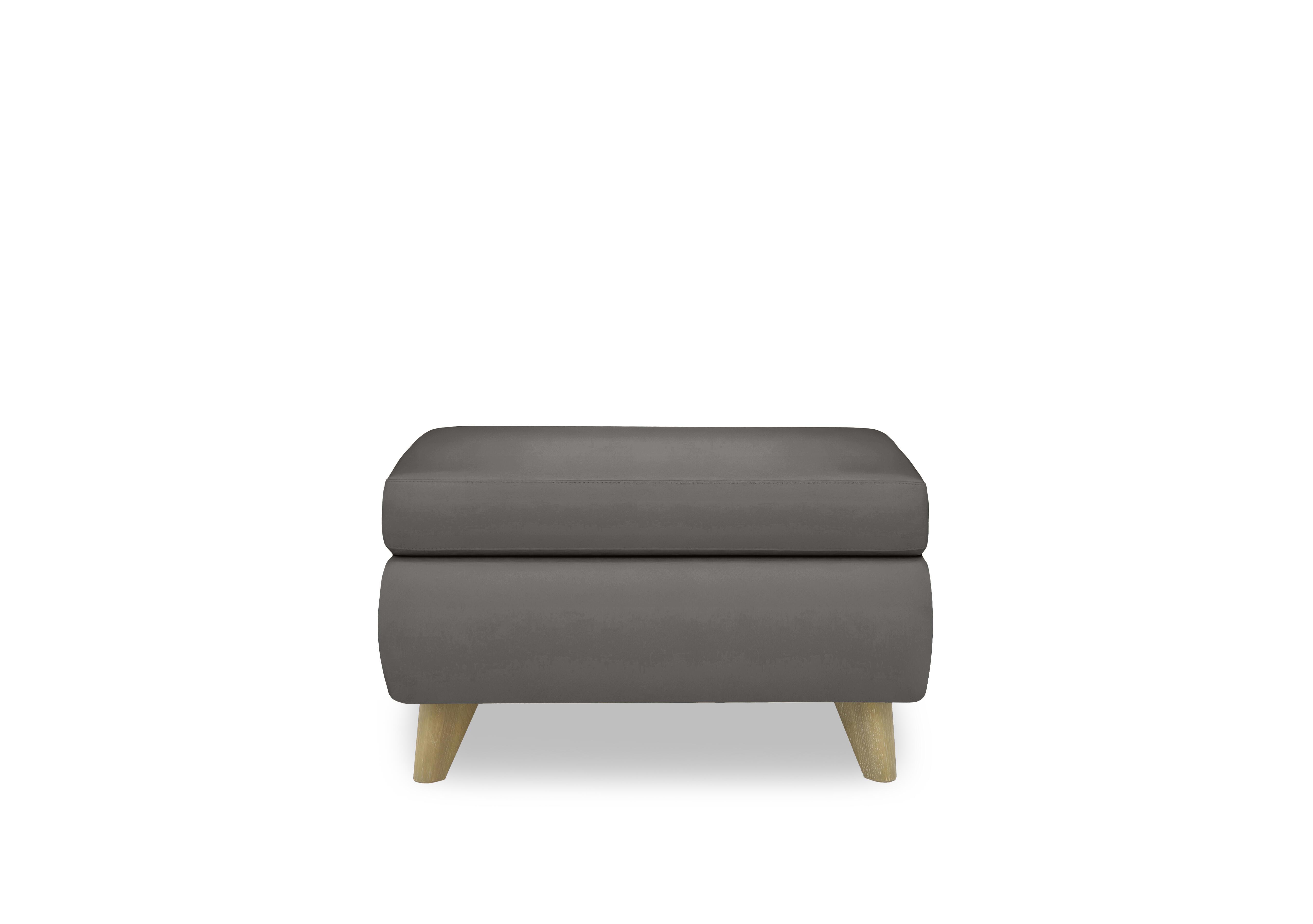 Malmo Leather Coffee Table Storage Footstool in Bv-042e Elephant on Furniture Village