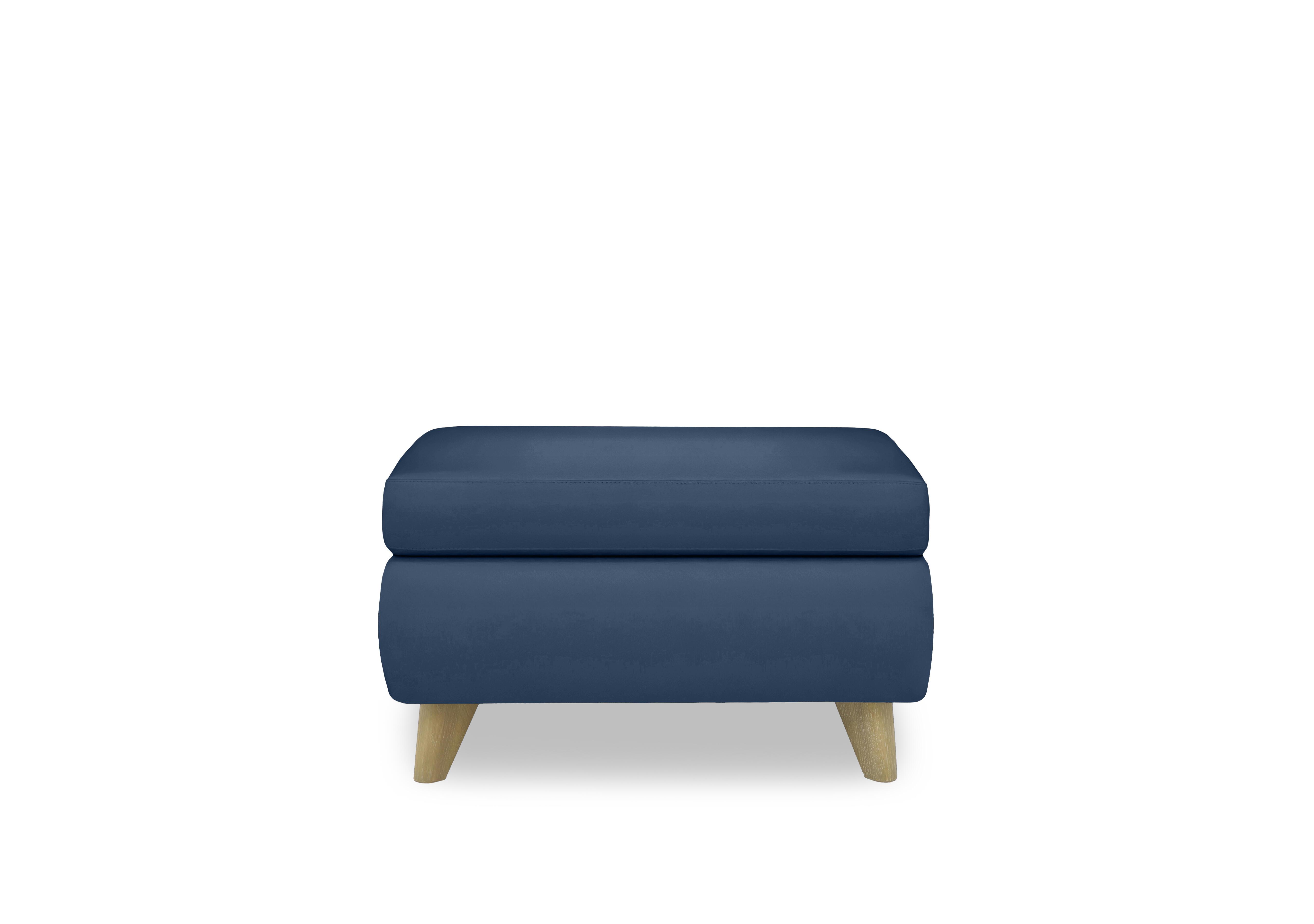 Malmo Leather Coffee Table Storage Footstool in Nc-284e Caribbean Sea on Furniture Village