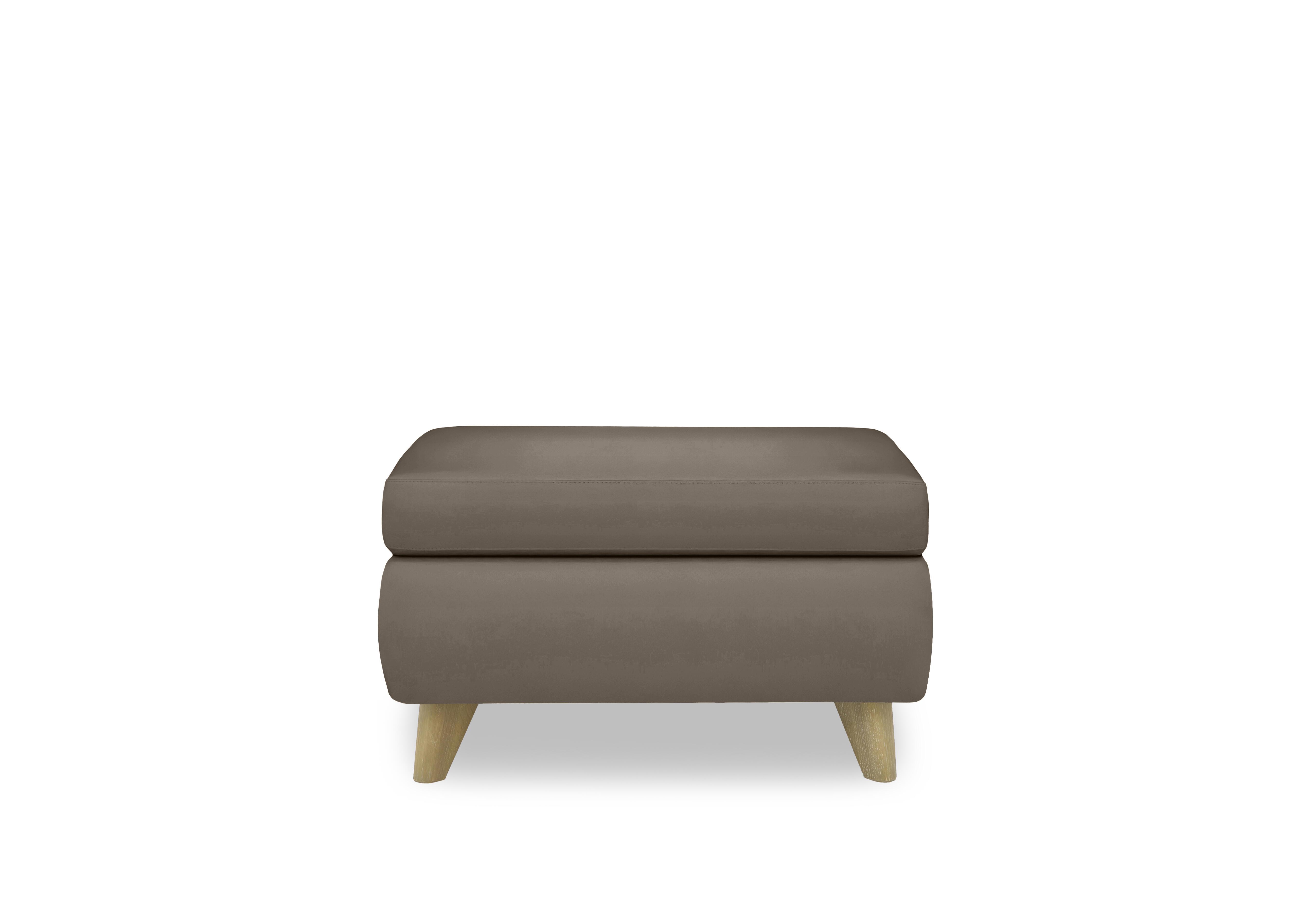 Malmo Leather Coffee Table Storage Footstool in Nw-513e Bark on Furniture Village