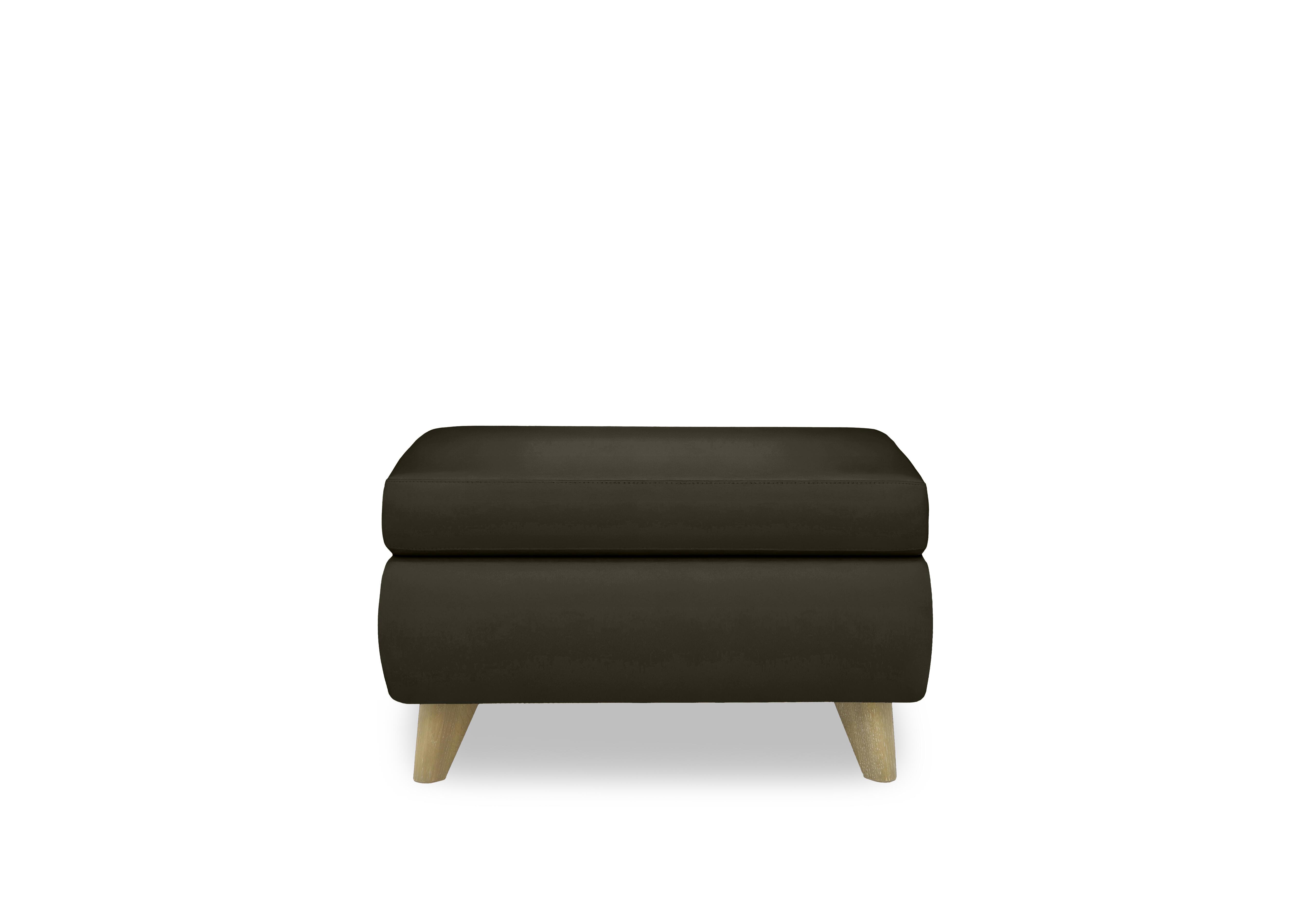 Malmo Leather Coffee Table Storage Footstool in Nw-548e Olive on Furniture Village