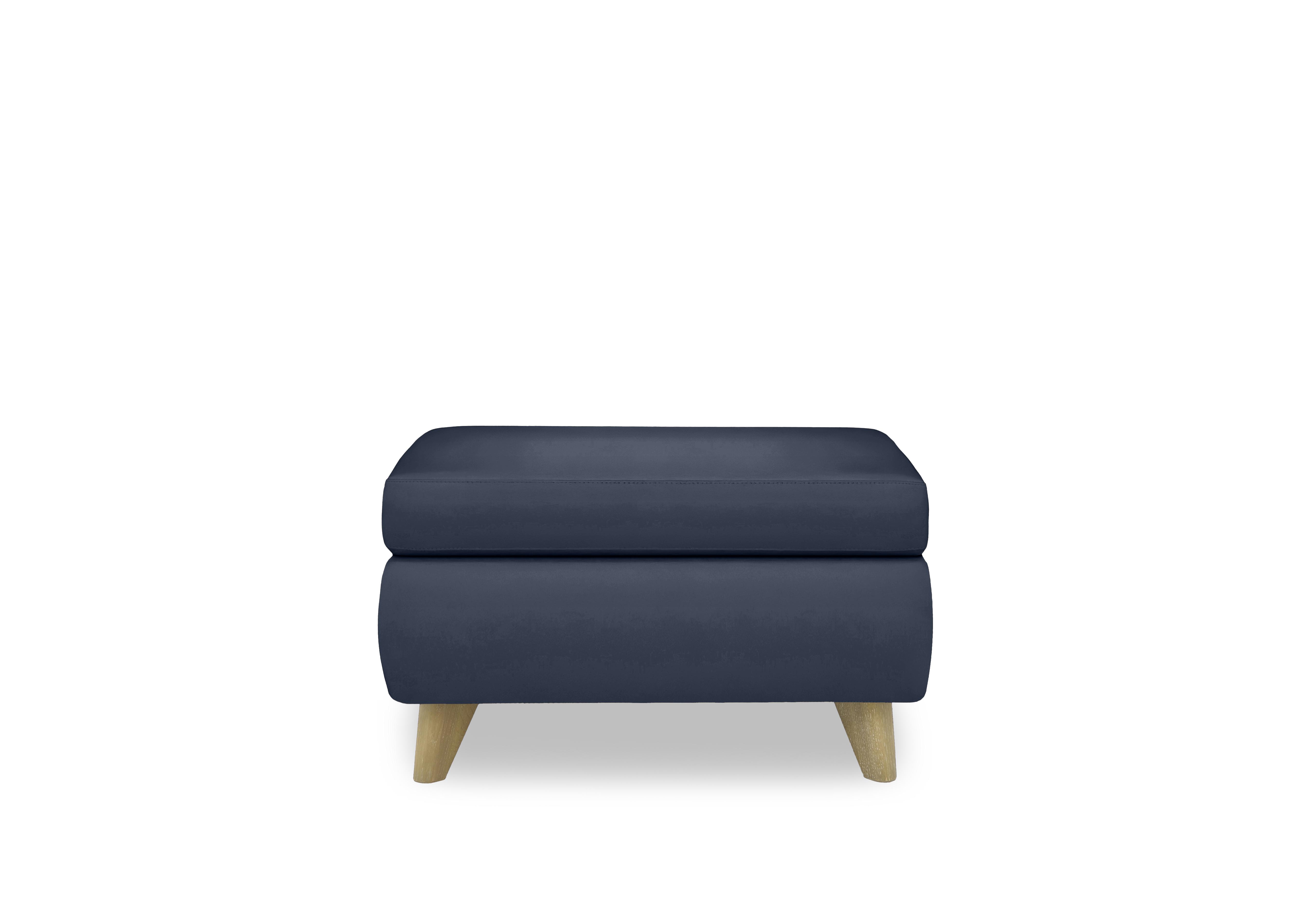 Malmo Leather Coffee Table Storage Footstool in Nw-681e Ocean on Furniture Village