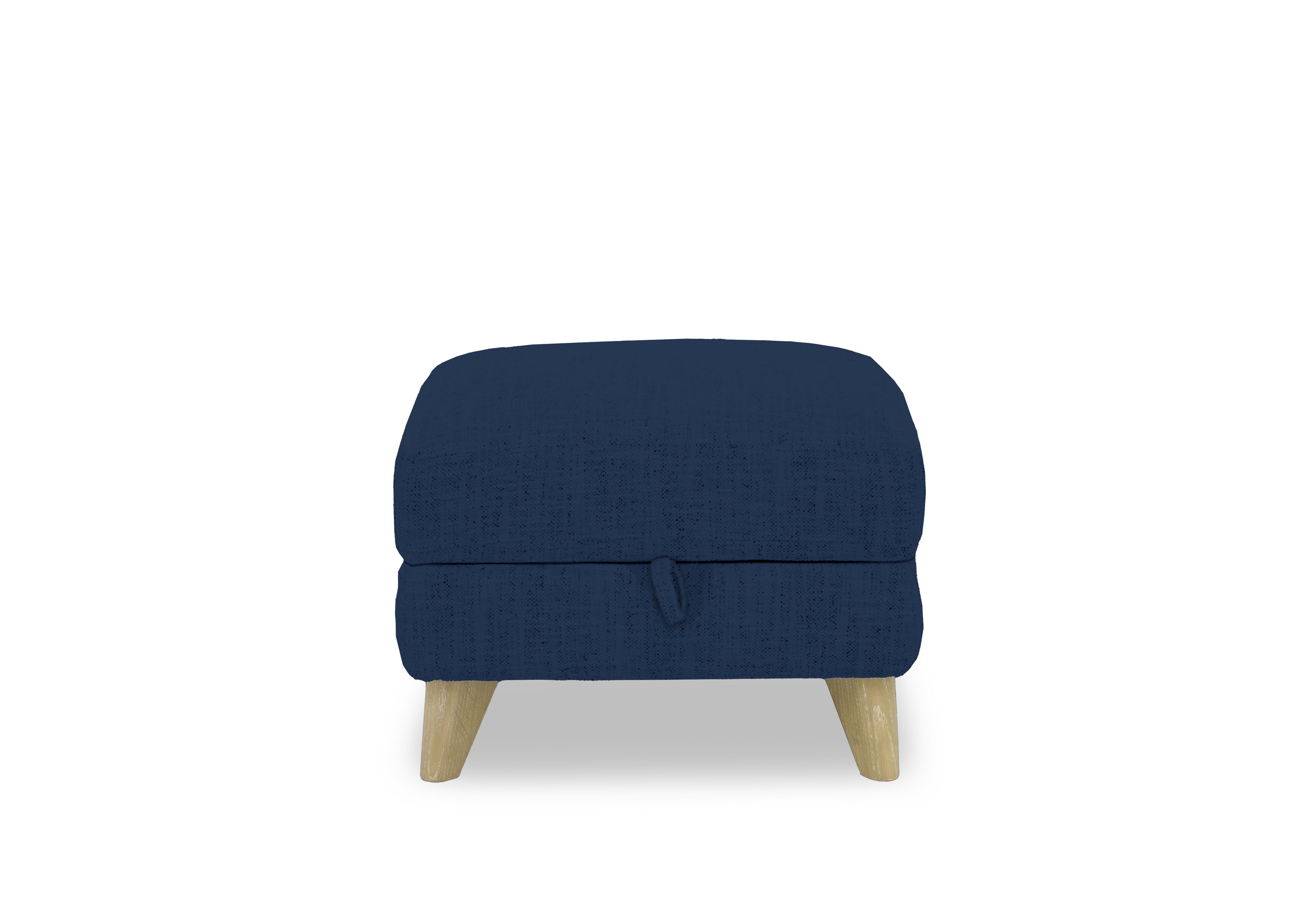 Malmo Fabric Storage Footstool in Fab-Can-R330 Steel Blue on Furniture Village