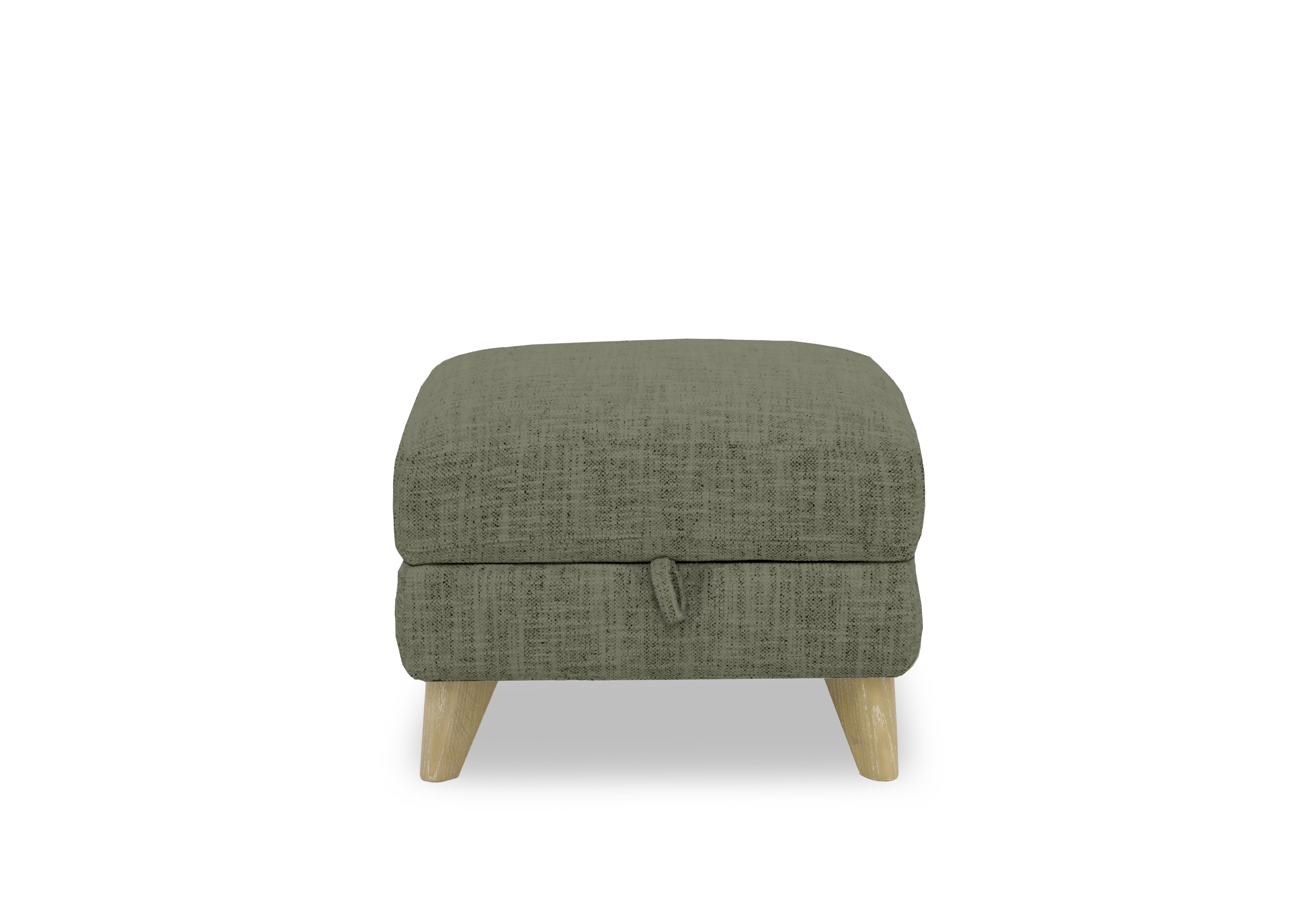 Malmo Fabric Storage Footstool in Fab-Mga-R11 Olive Green on Furniture Village