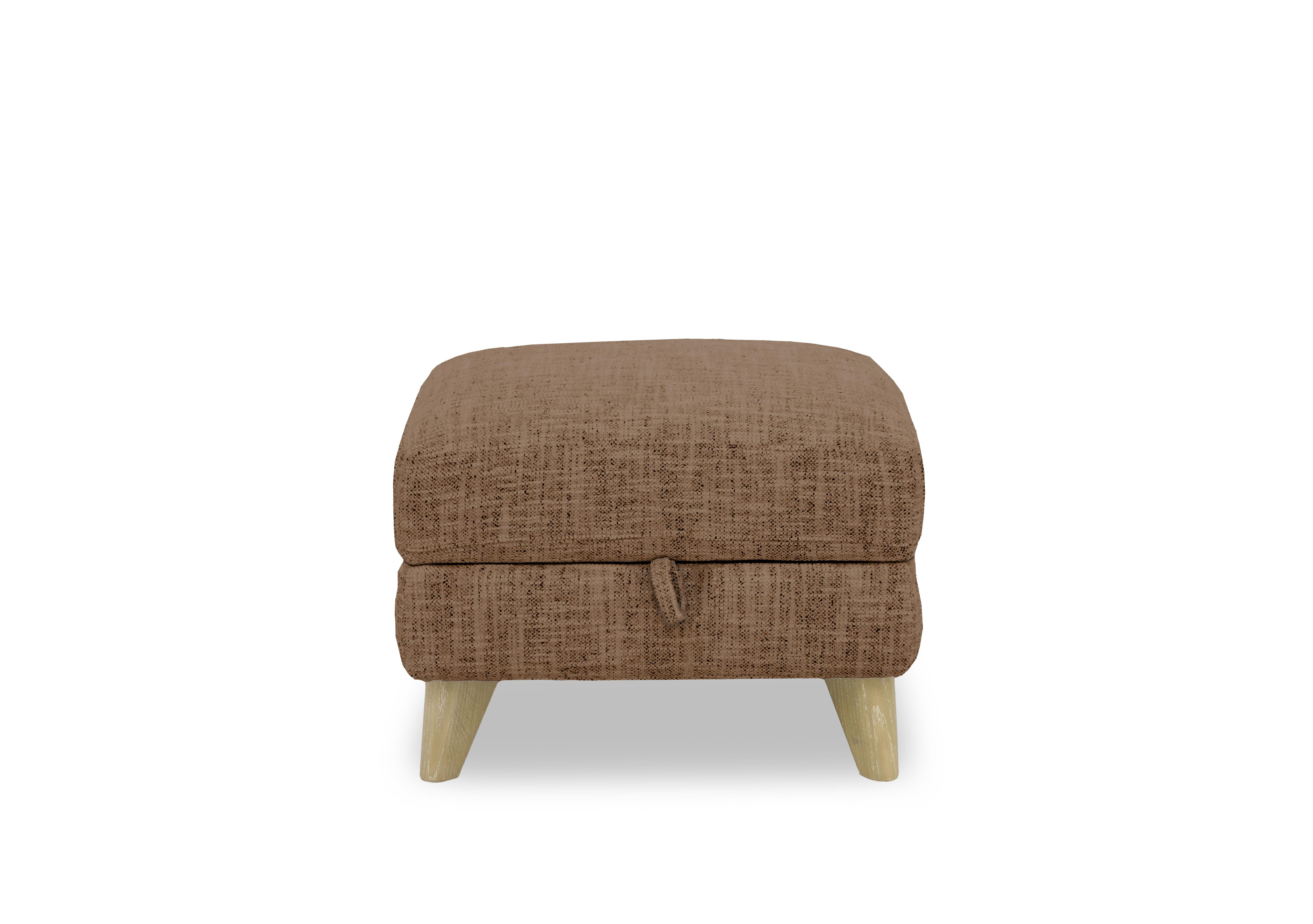 Malmo Fabric Storage Footstool in Fab-Mga-R13 Light Brown on Furniture Village