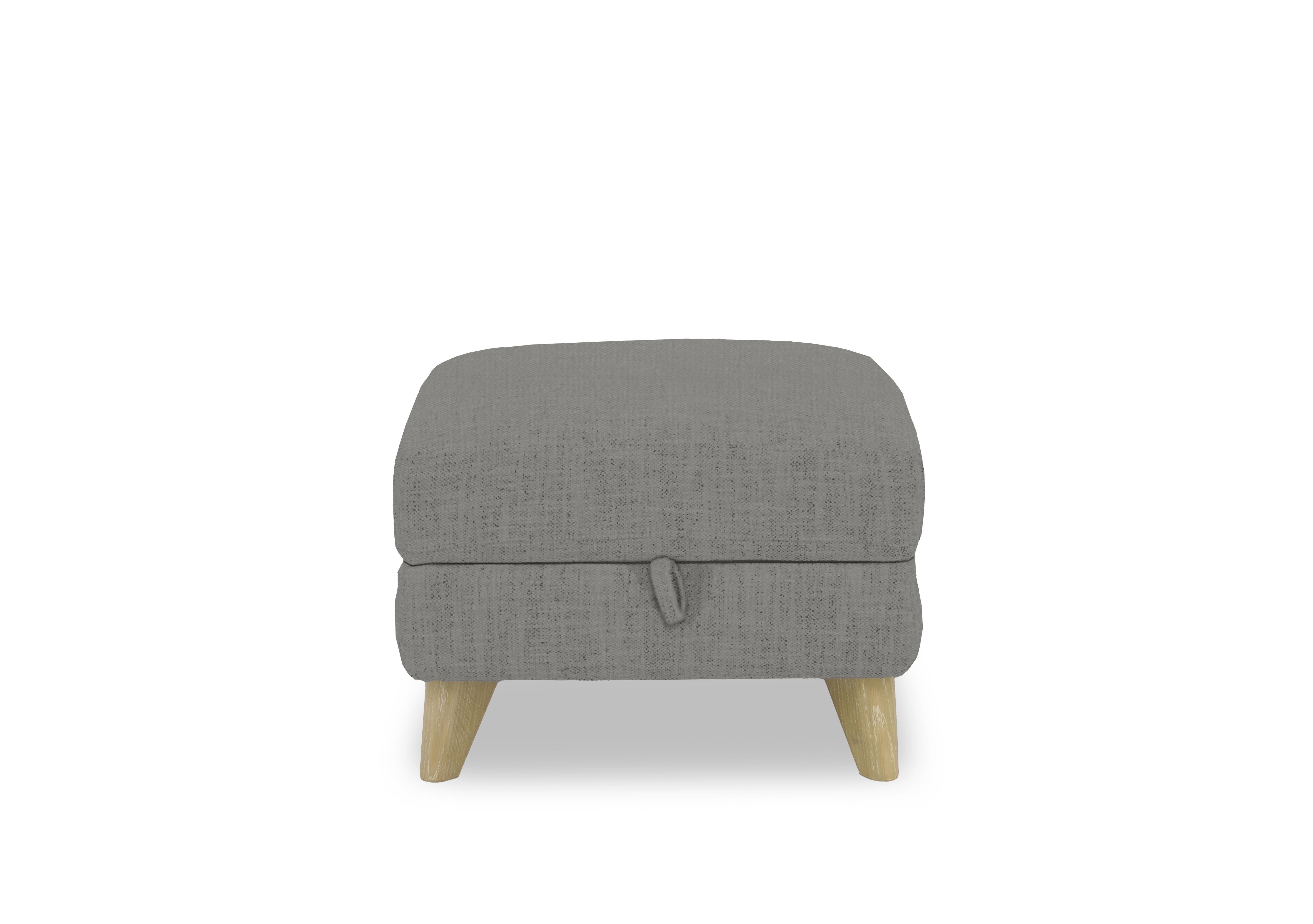 Malmo Fabric Storage Footstool in Fab-Ndo-R19 Silver Grey on Furniture Village