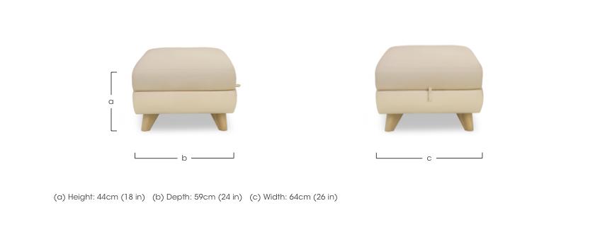 Malmo Leather Storage Footstool in  on Furniture Village