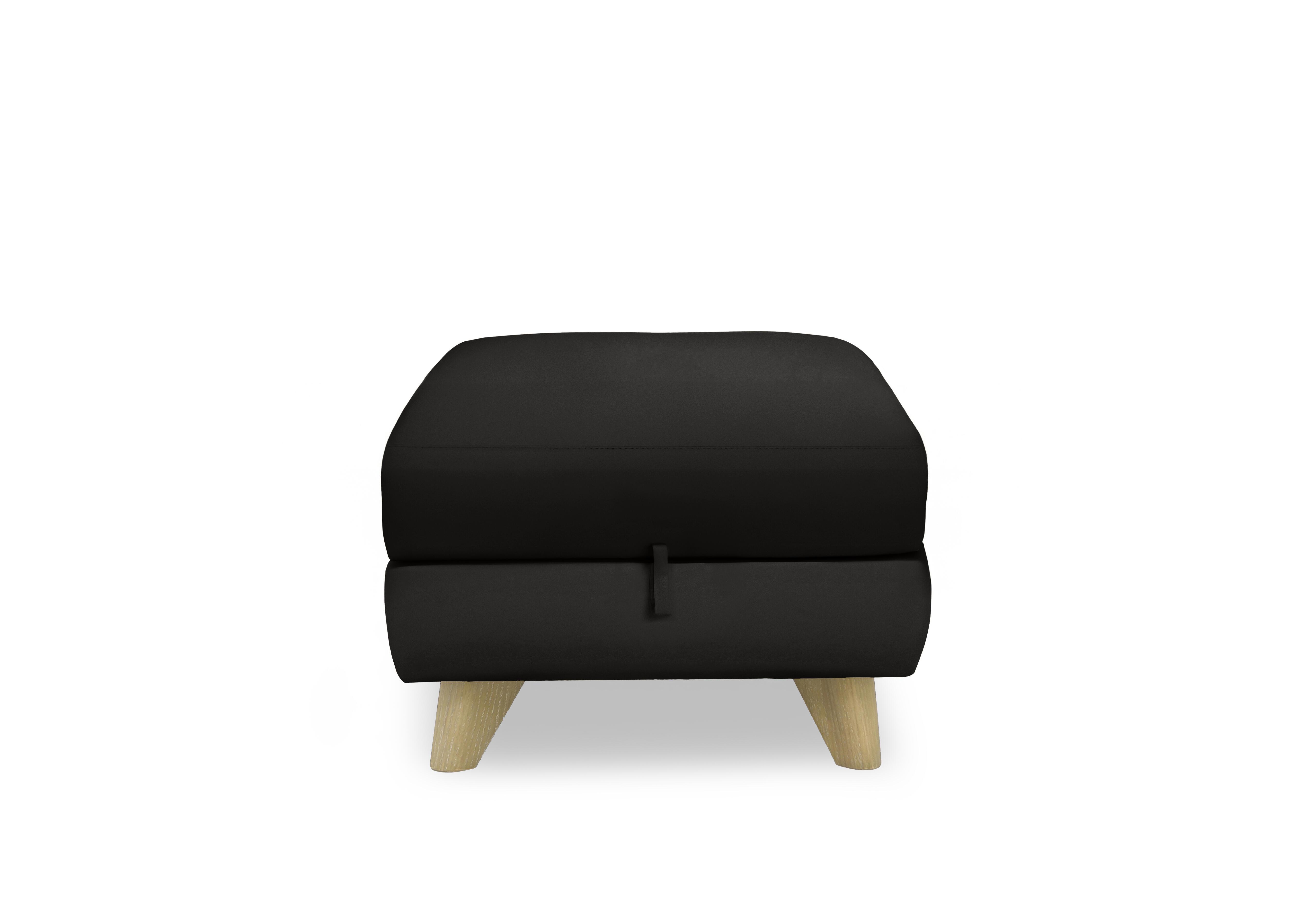 Malmo Leather Storage Footstool in Nw-517e Shale Grey on Furniture Village