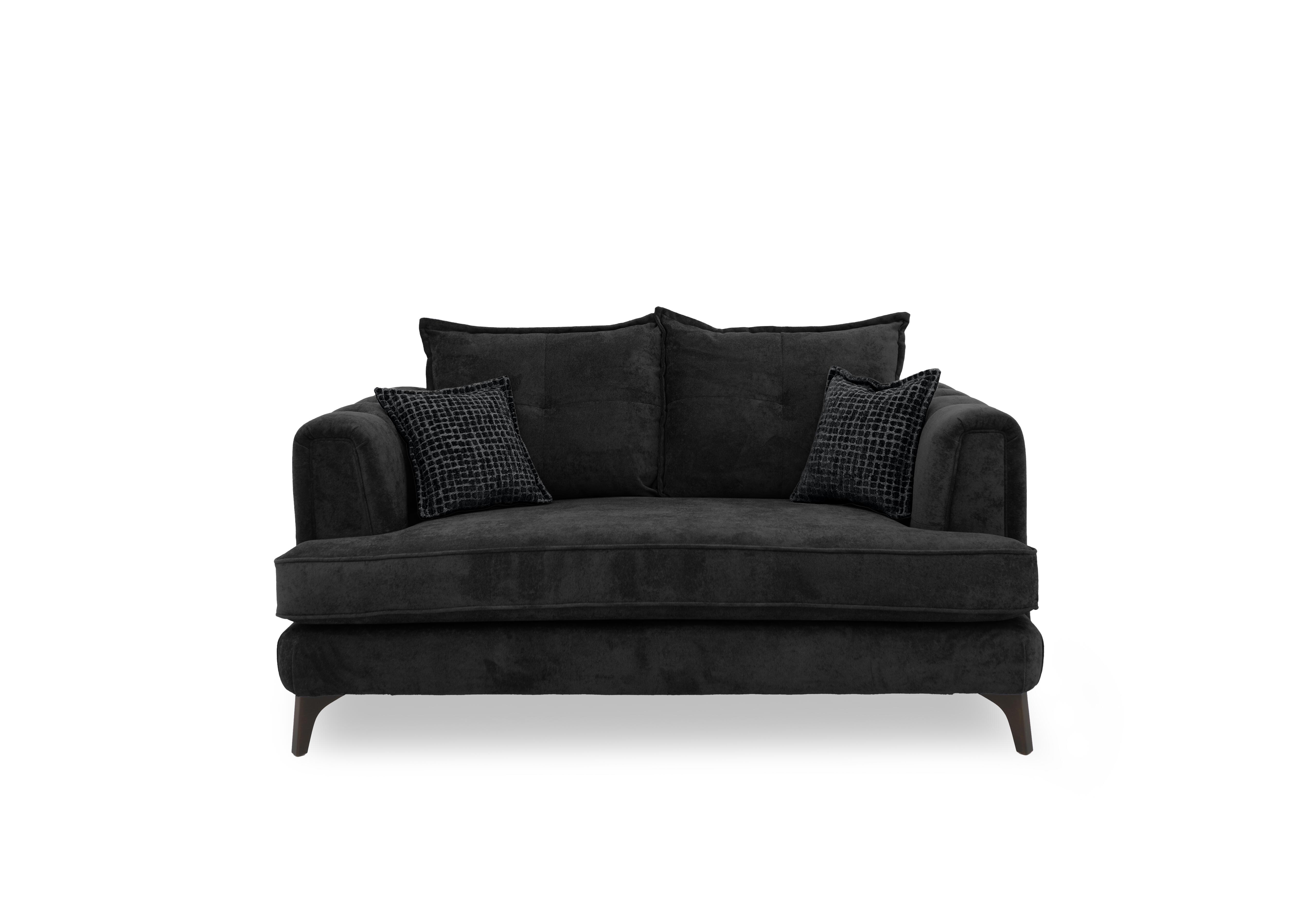 Farrah 2 Seater Classic Back Sofa in Riga Black - Zena Black Dw on Furniture Village