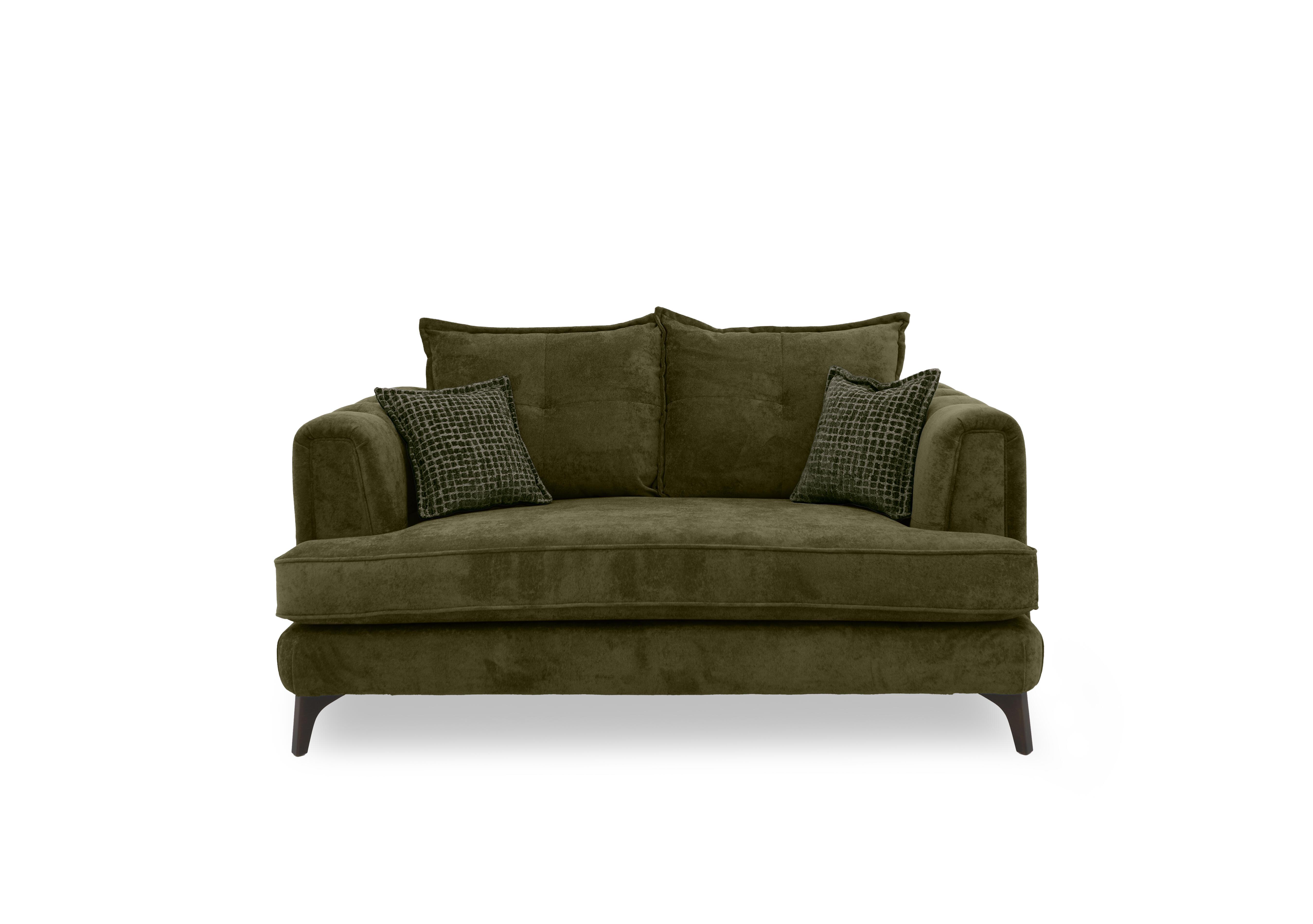 Farrah 2 Seater Classic Back Sofa in Riga Khaki - Zena Green Dw on Furniture Village