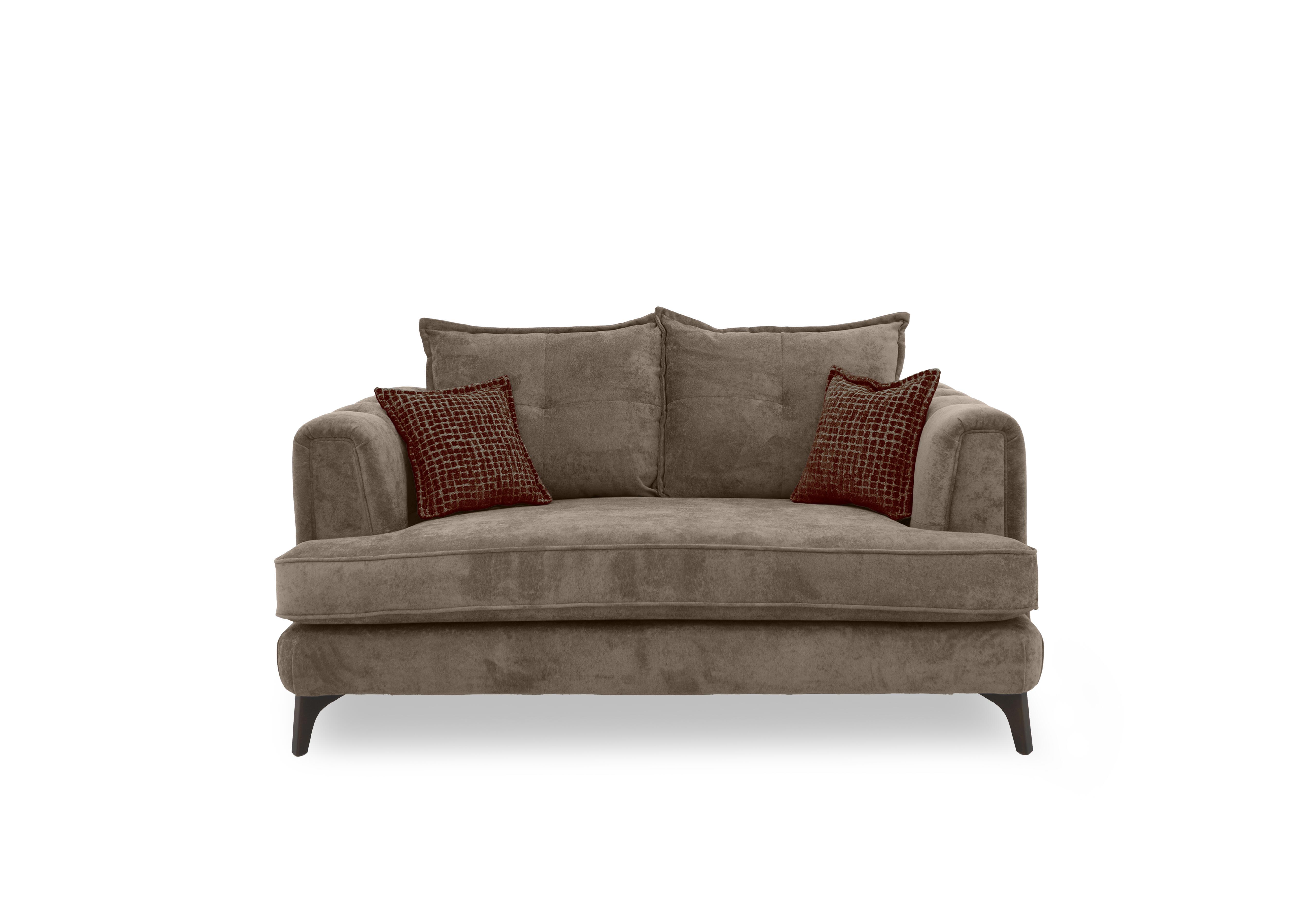 Farrah 2 Seater Classic Back Sofa in Riga Mink - Zena Terracotta Dw on Furniture Village